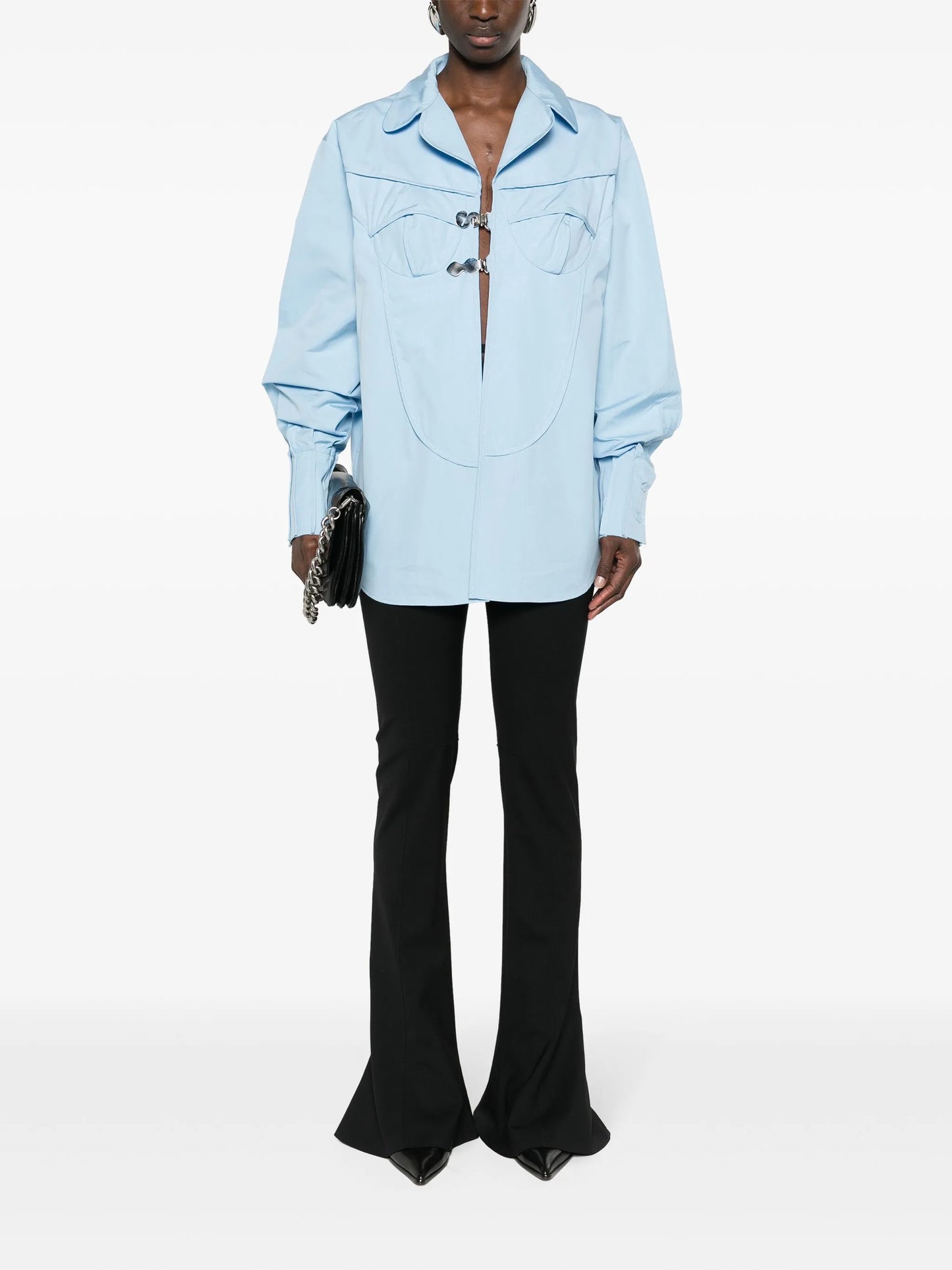 Pyjama logo-buckle shirt