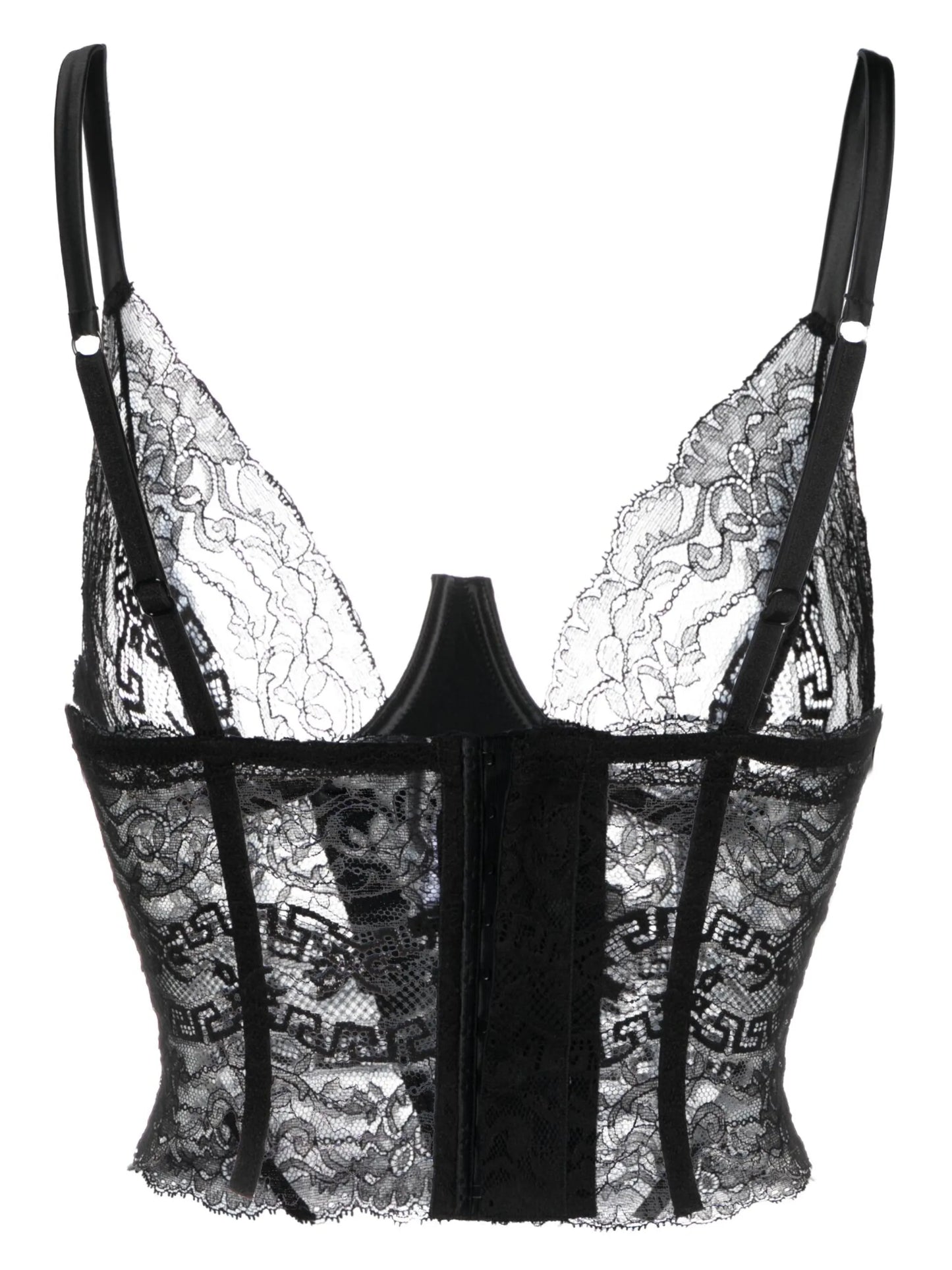 corset-style lace bra