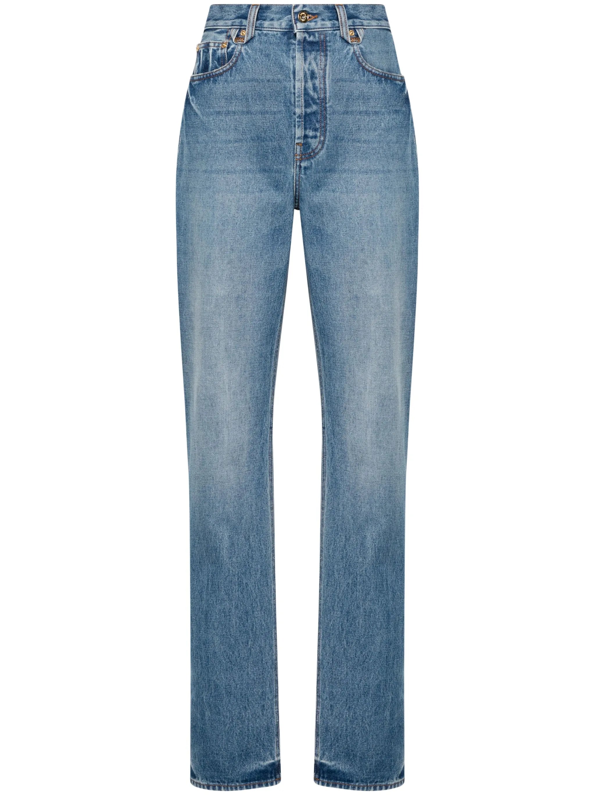 Le De-Nimes Droit high-rise straight jeans