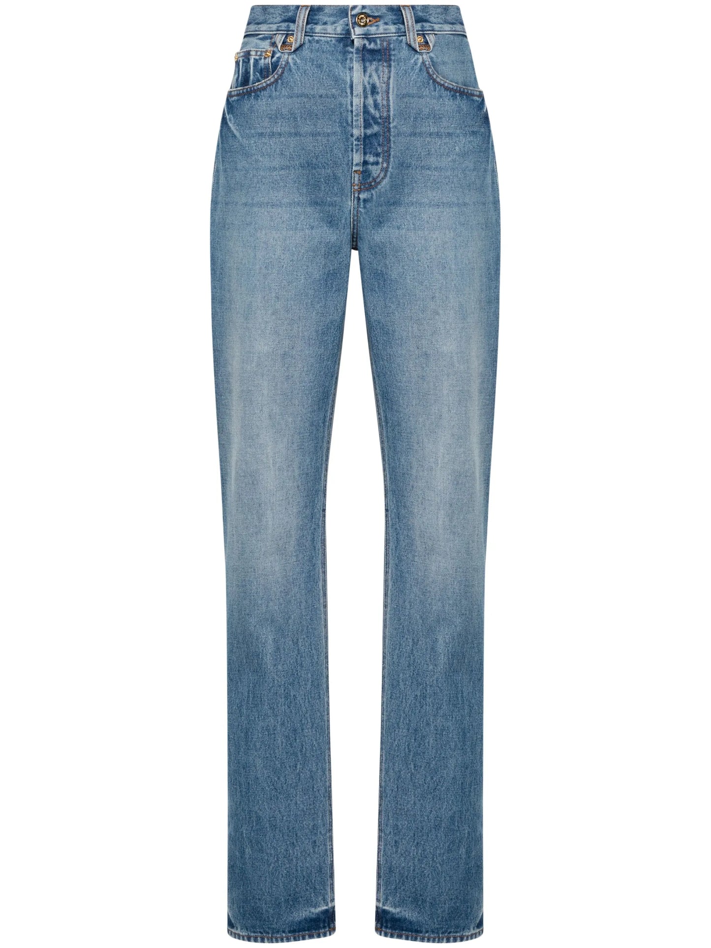 Le De-Nimes Droit high-rise straight jeans