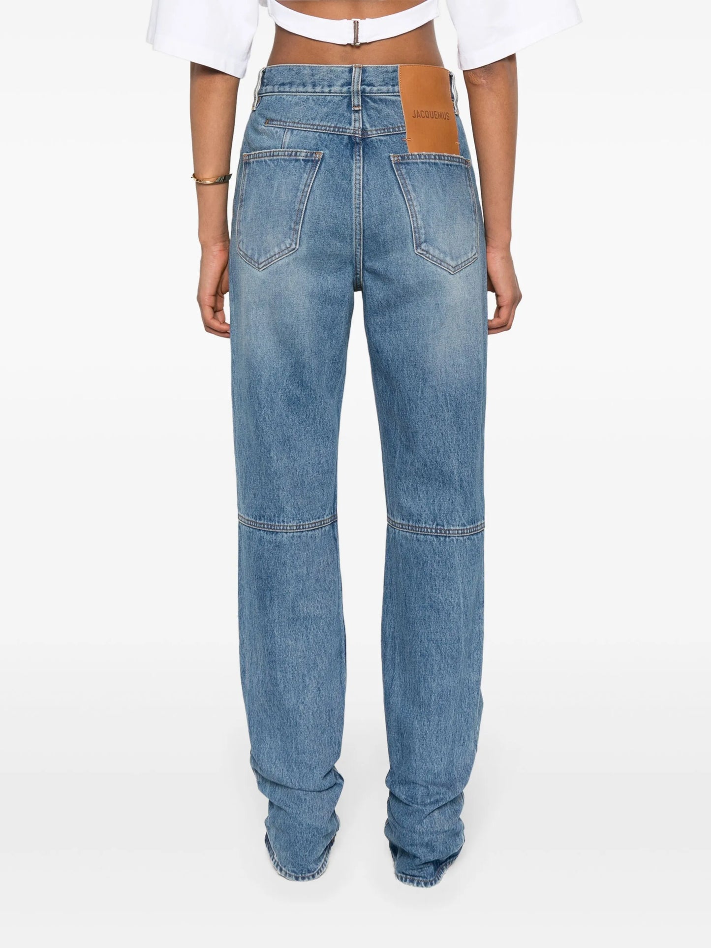 Le De-Nimes Droit high-rise straight jeans
