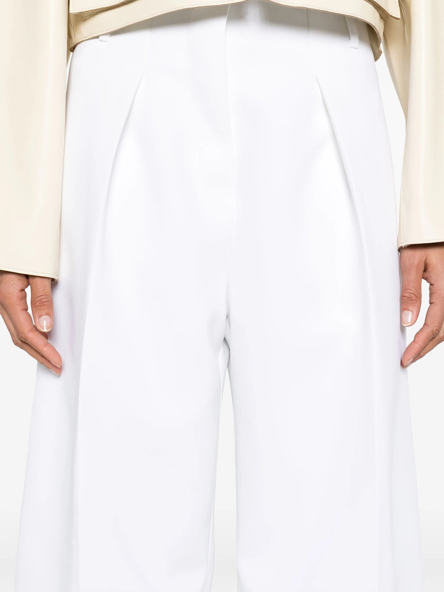 Ovalo pleated palazzo pants