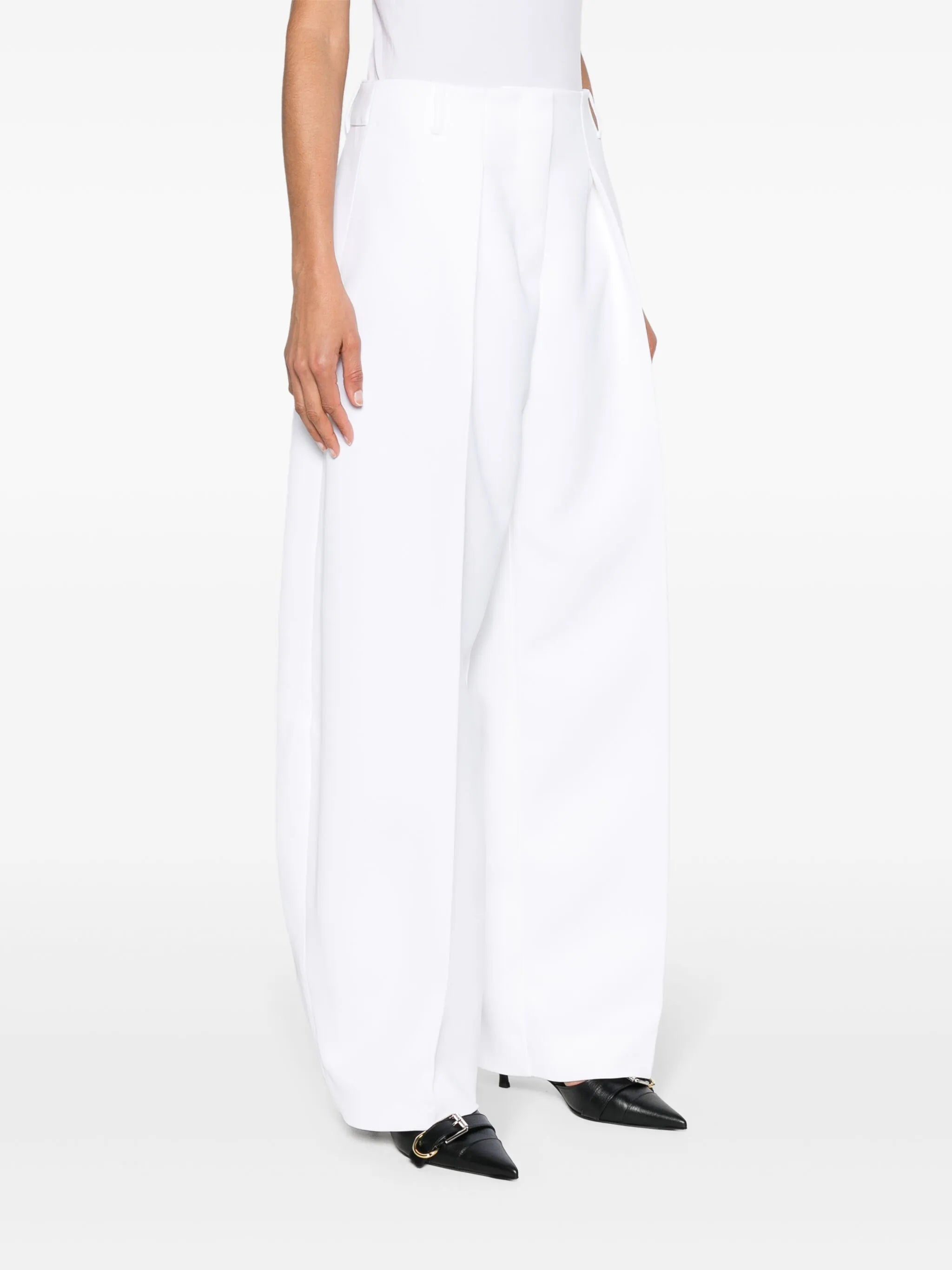 Ovalo pleated palazzo pants