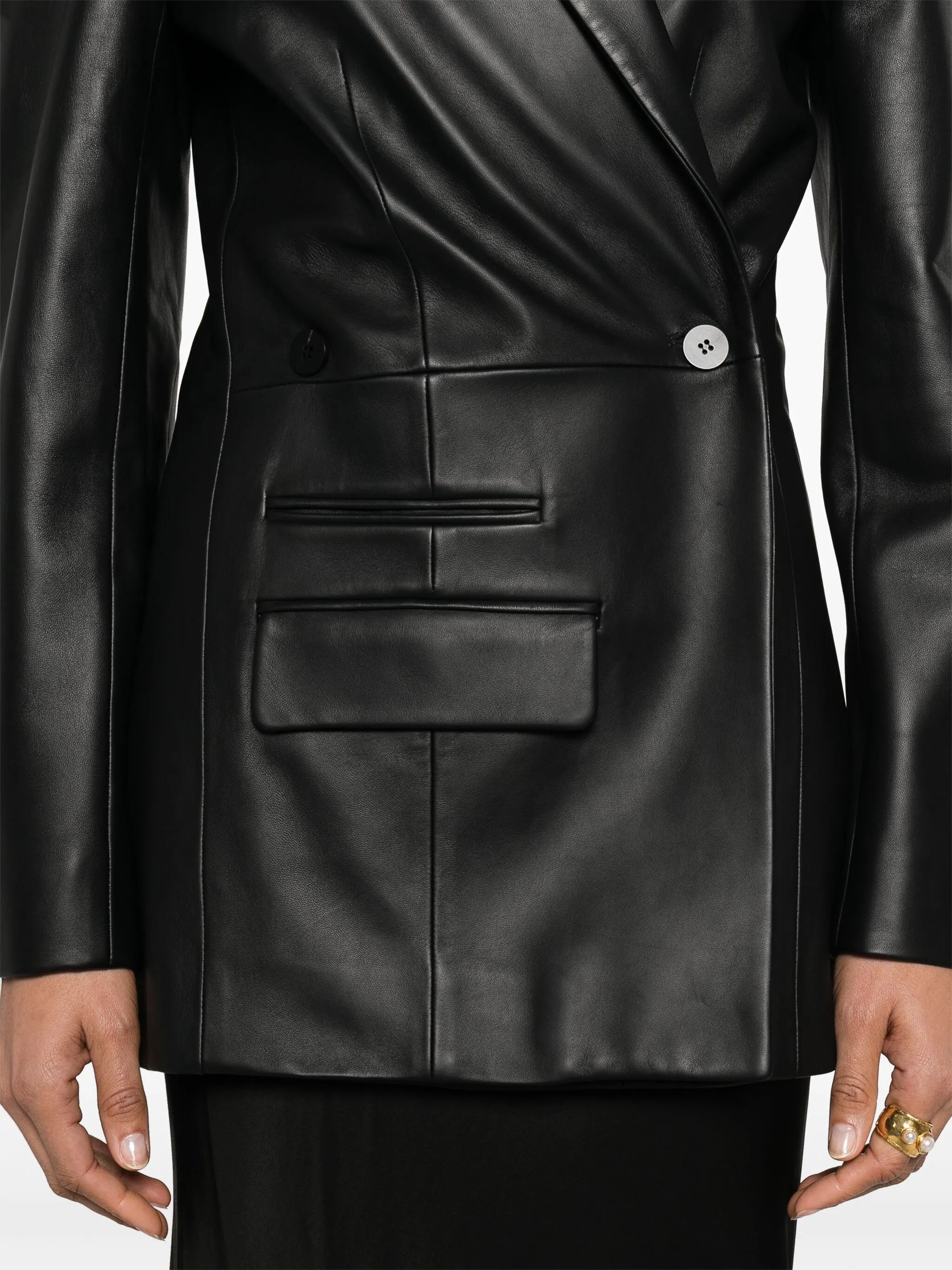 La Veste Tibau Cuir leather blazer