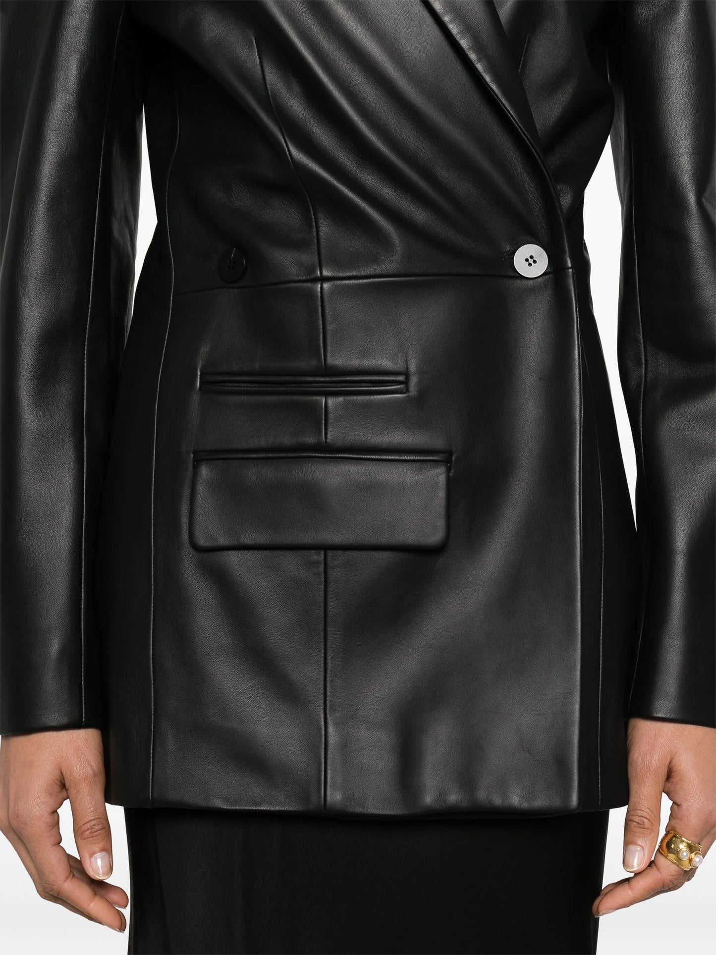 La Veste Tibau Cuir leather blazer