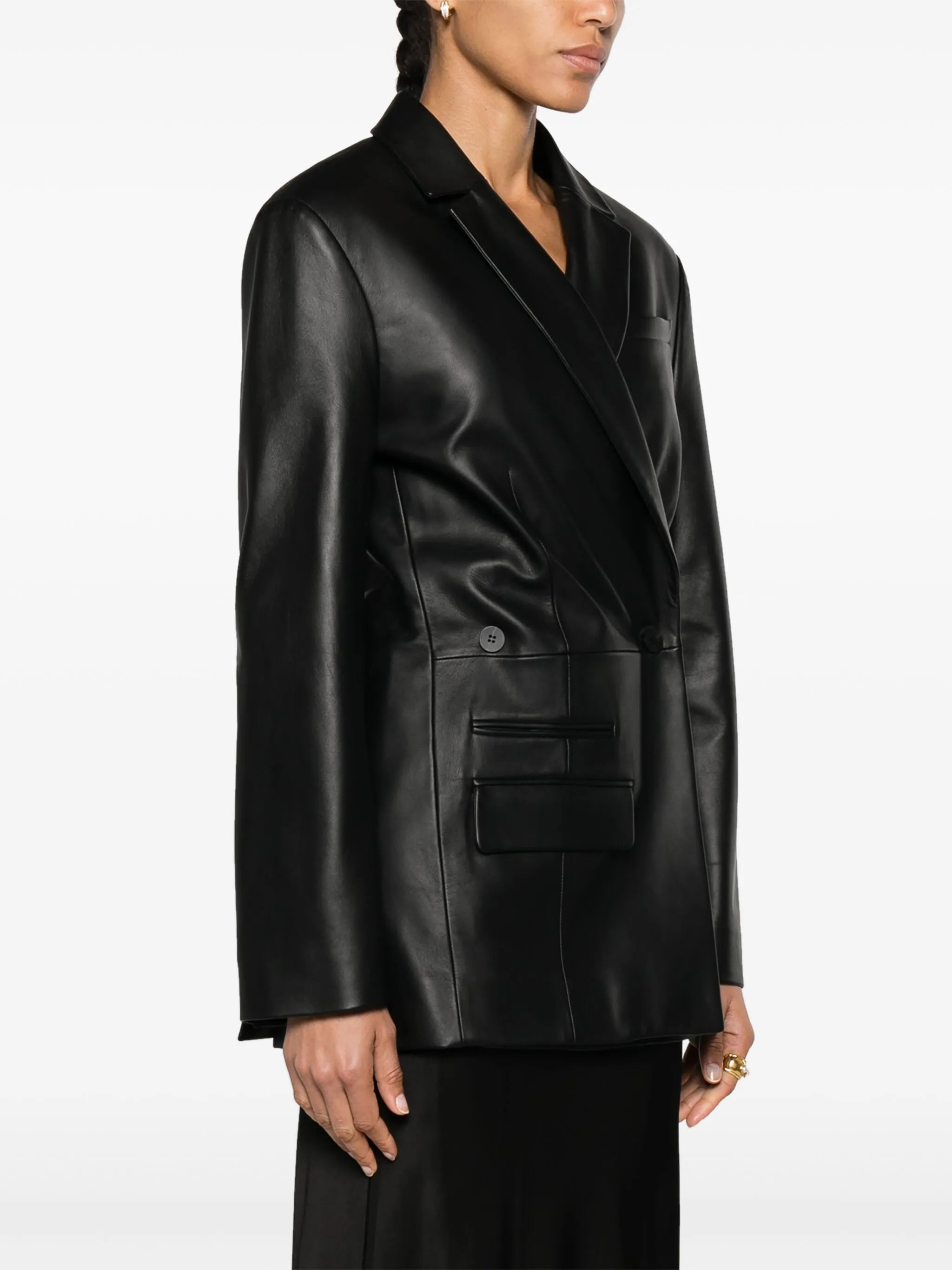 La Veste Tibau Cuir leather blazer