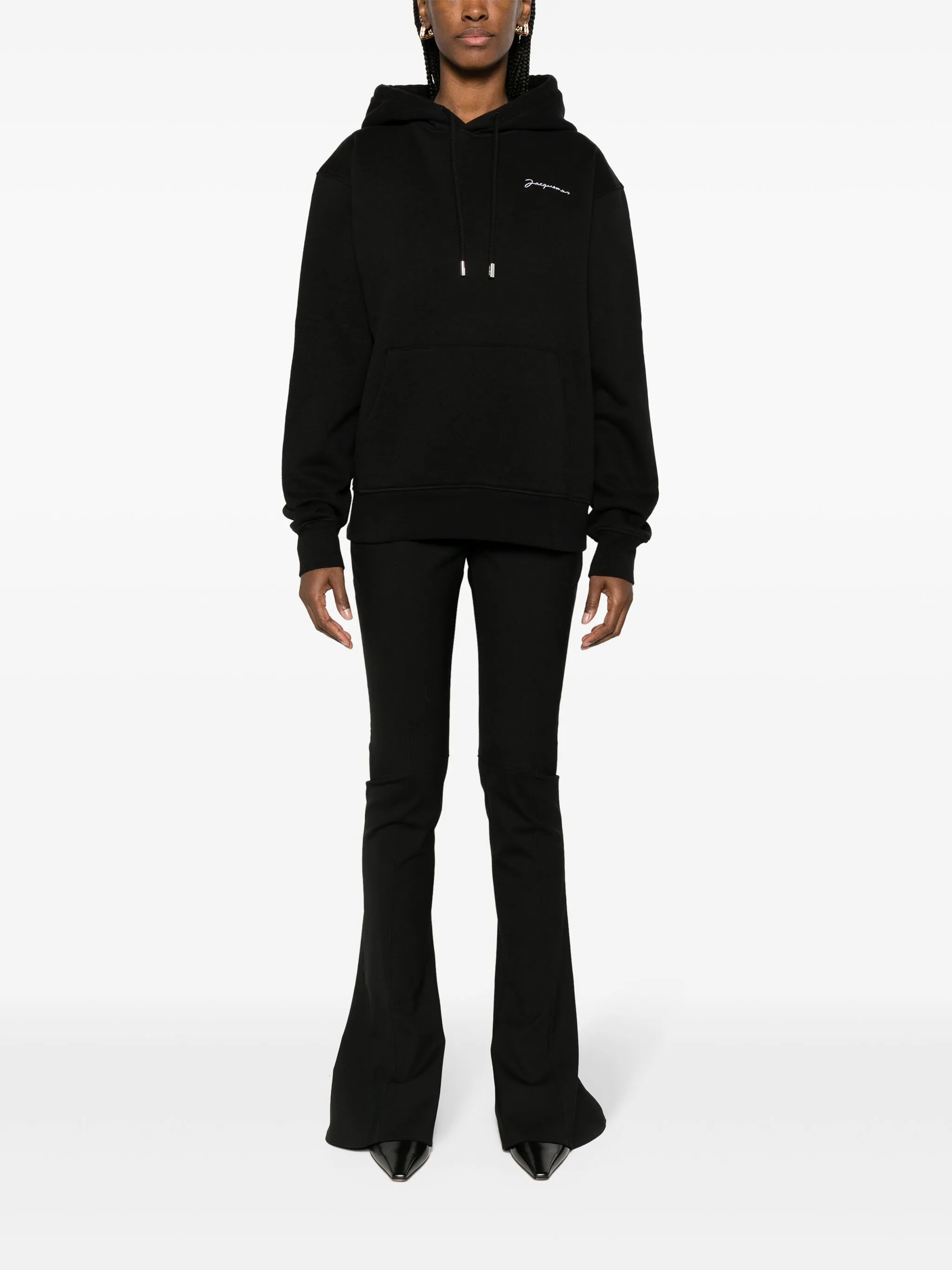 logo-embroidered hoodie
