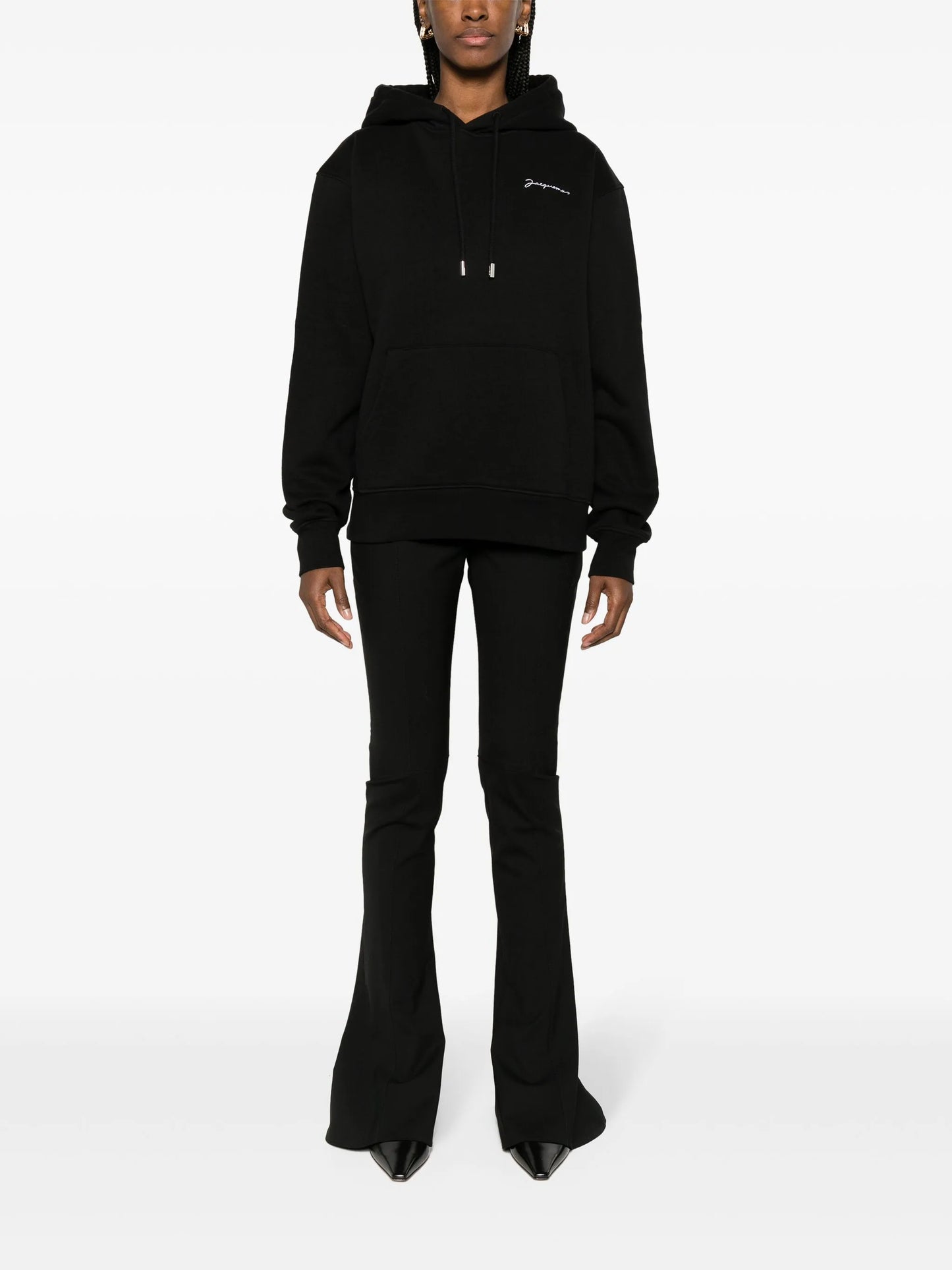 logo-embroidered hoodie