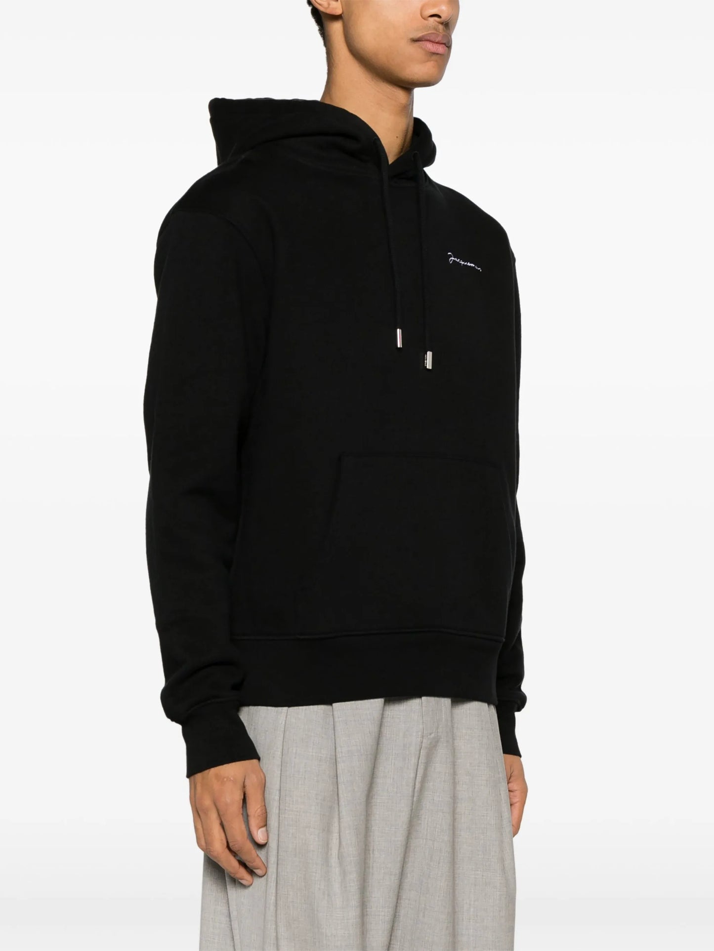 logo-embroidered hoodie