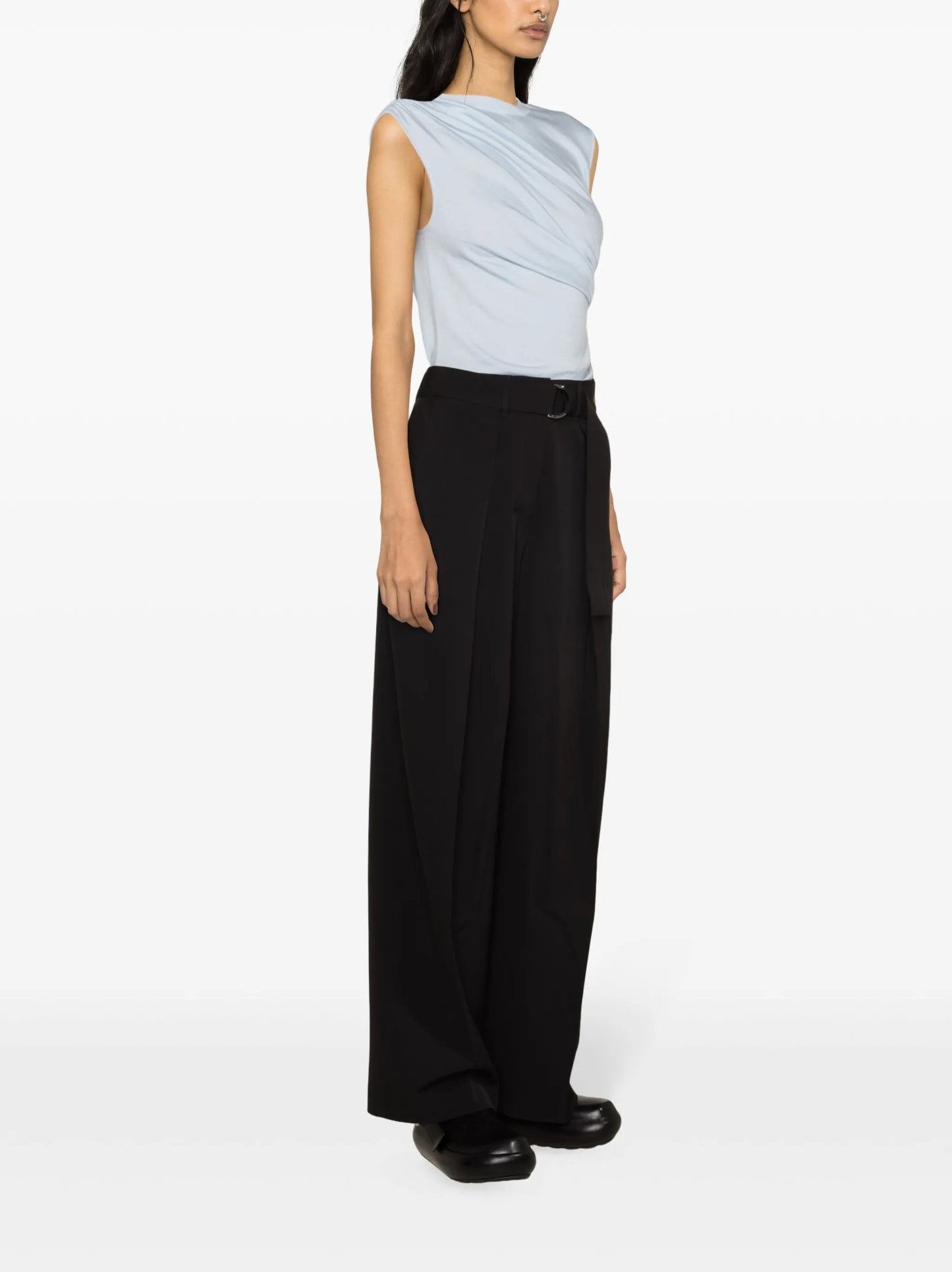 Vita draped merino top