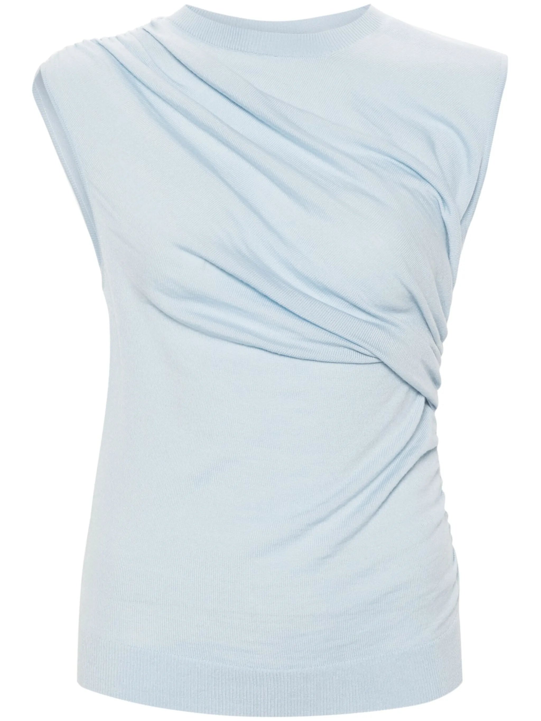 Vita draped merino top