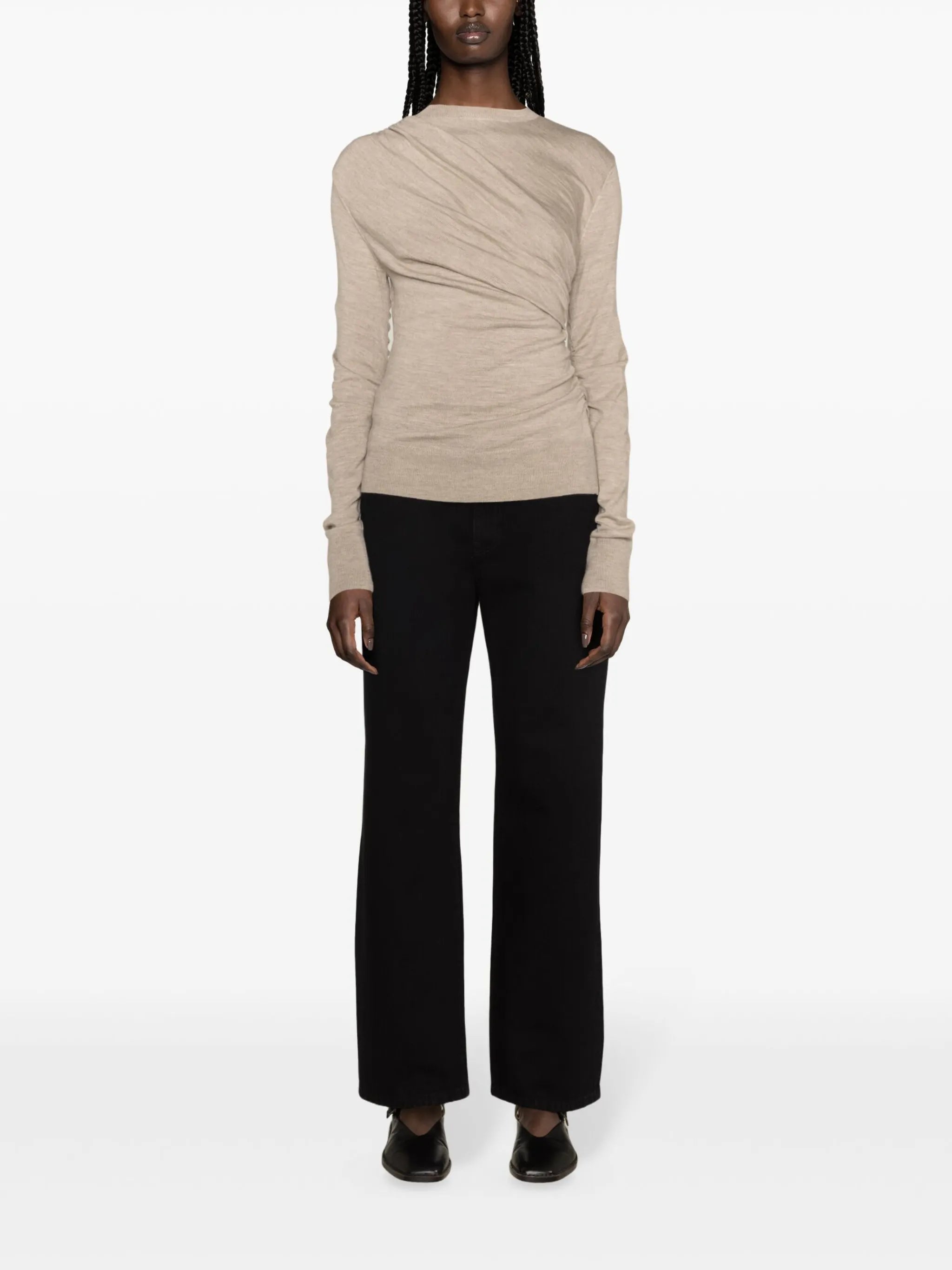Eleornore draped merino jumper