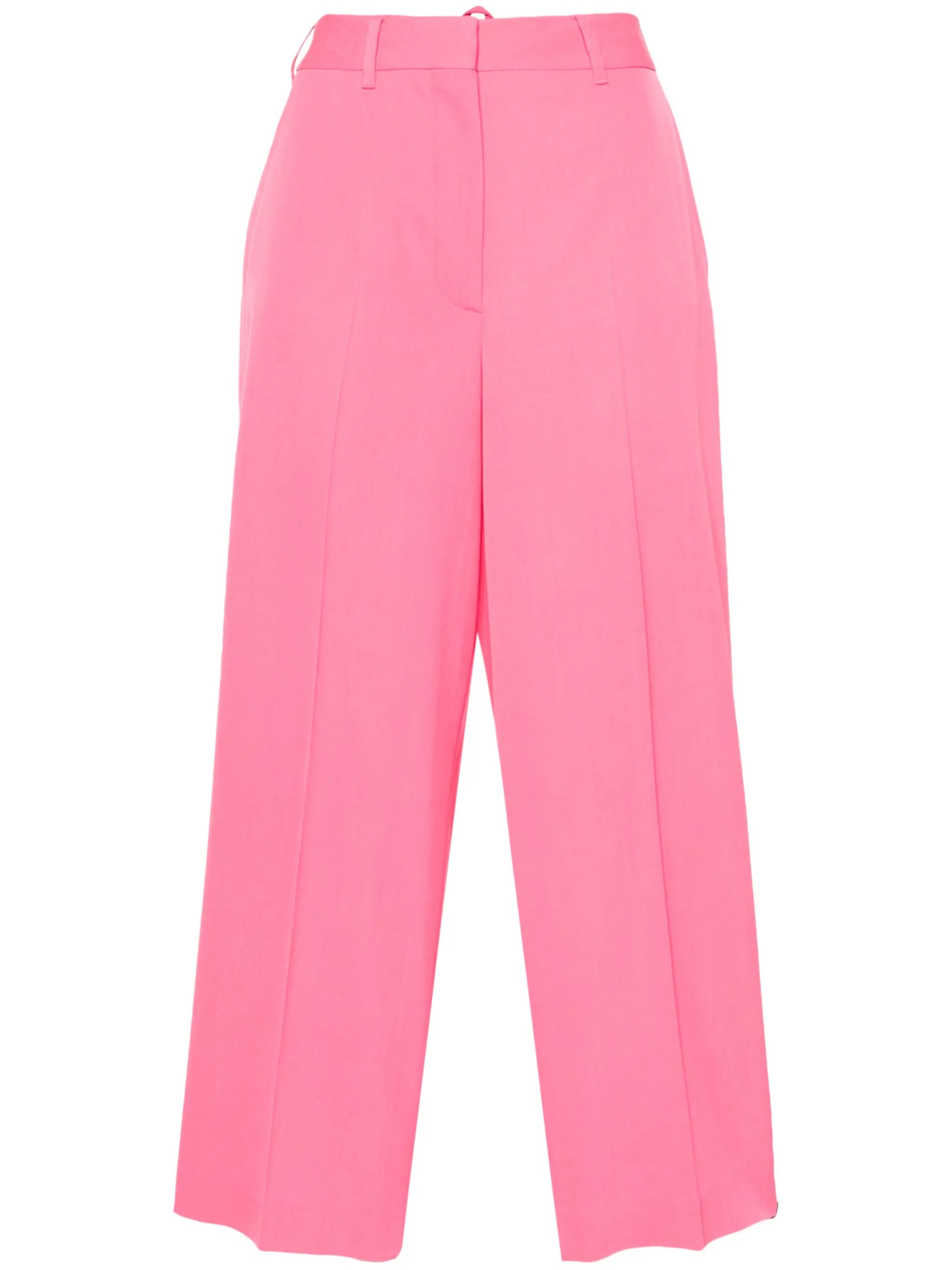 wide-leg wool trousers
