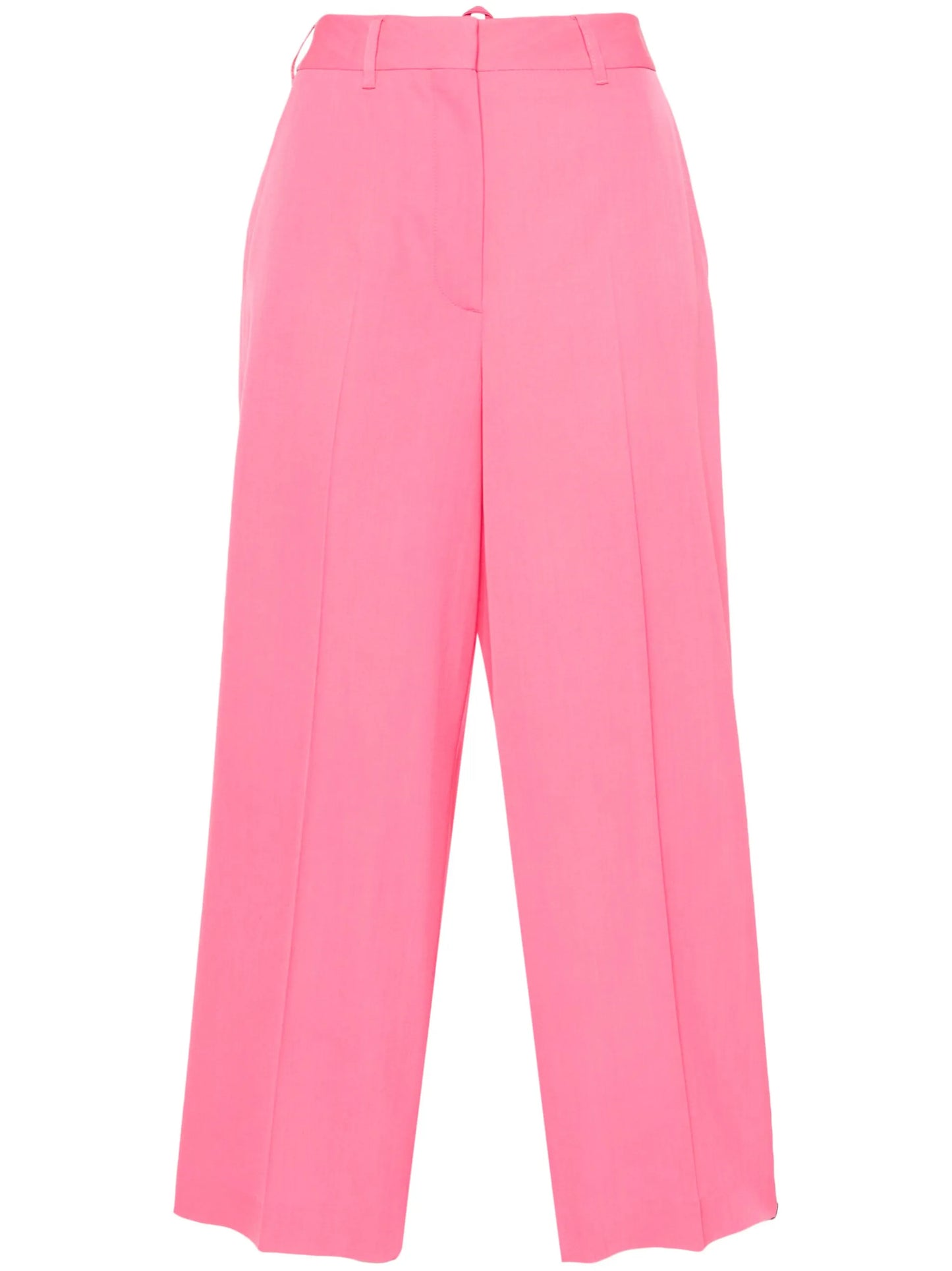 wide-leg wool trousers
