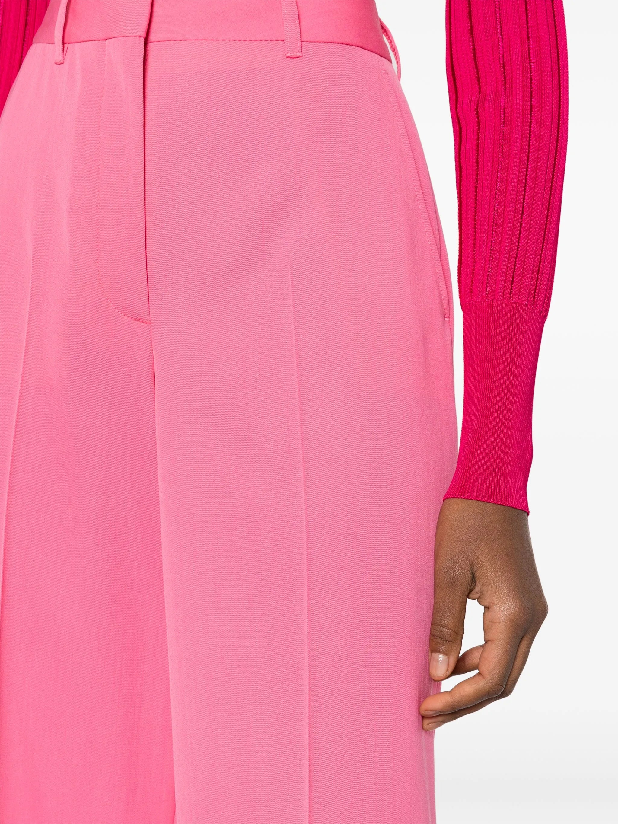 wide-leg wool trousers