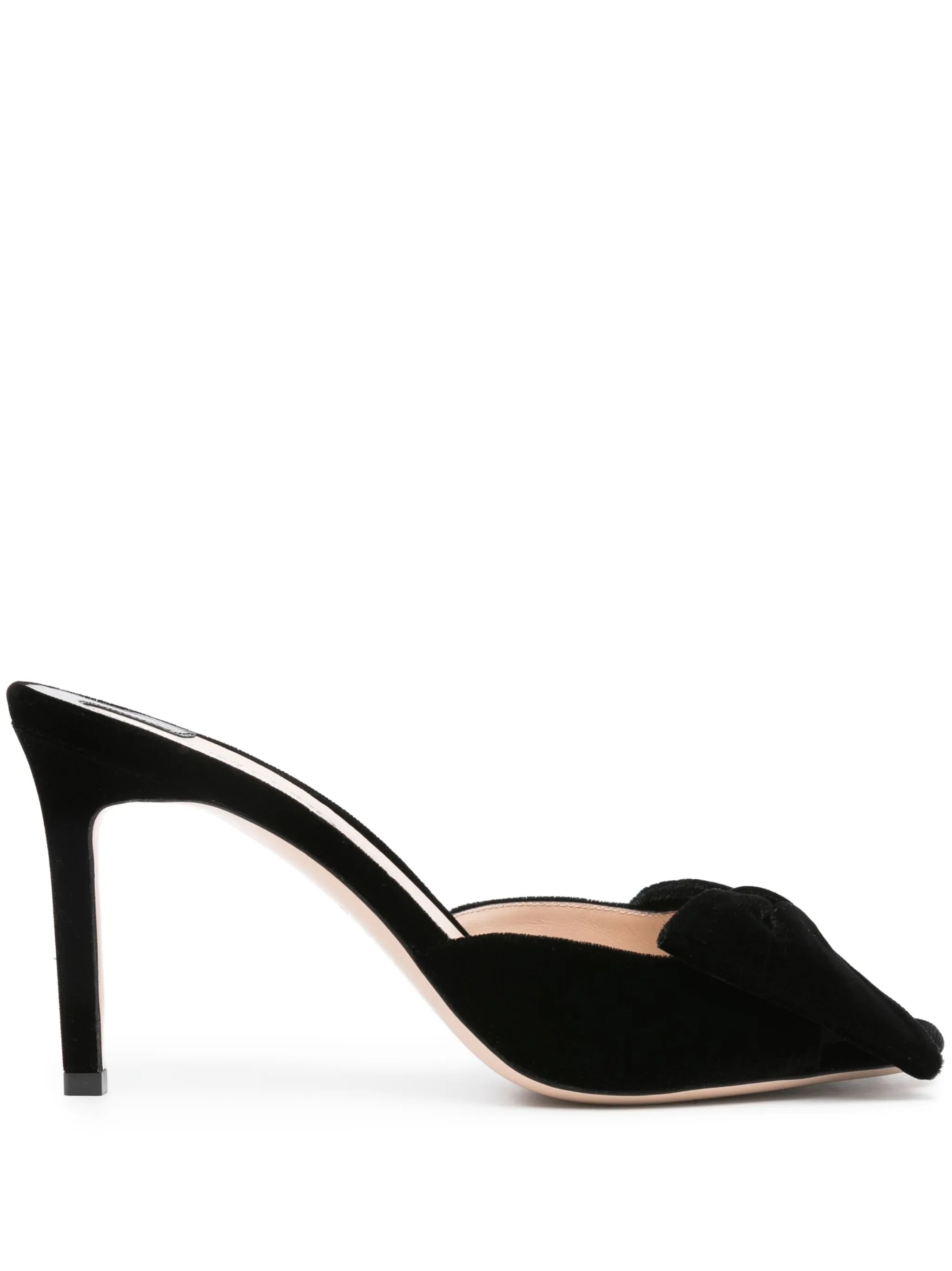 Brigitte 85mm velvet mules