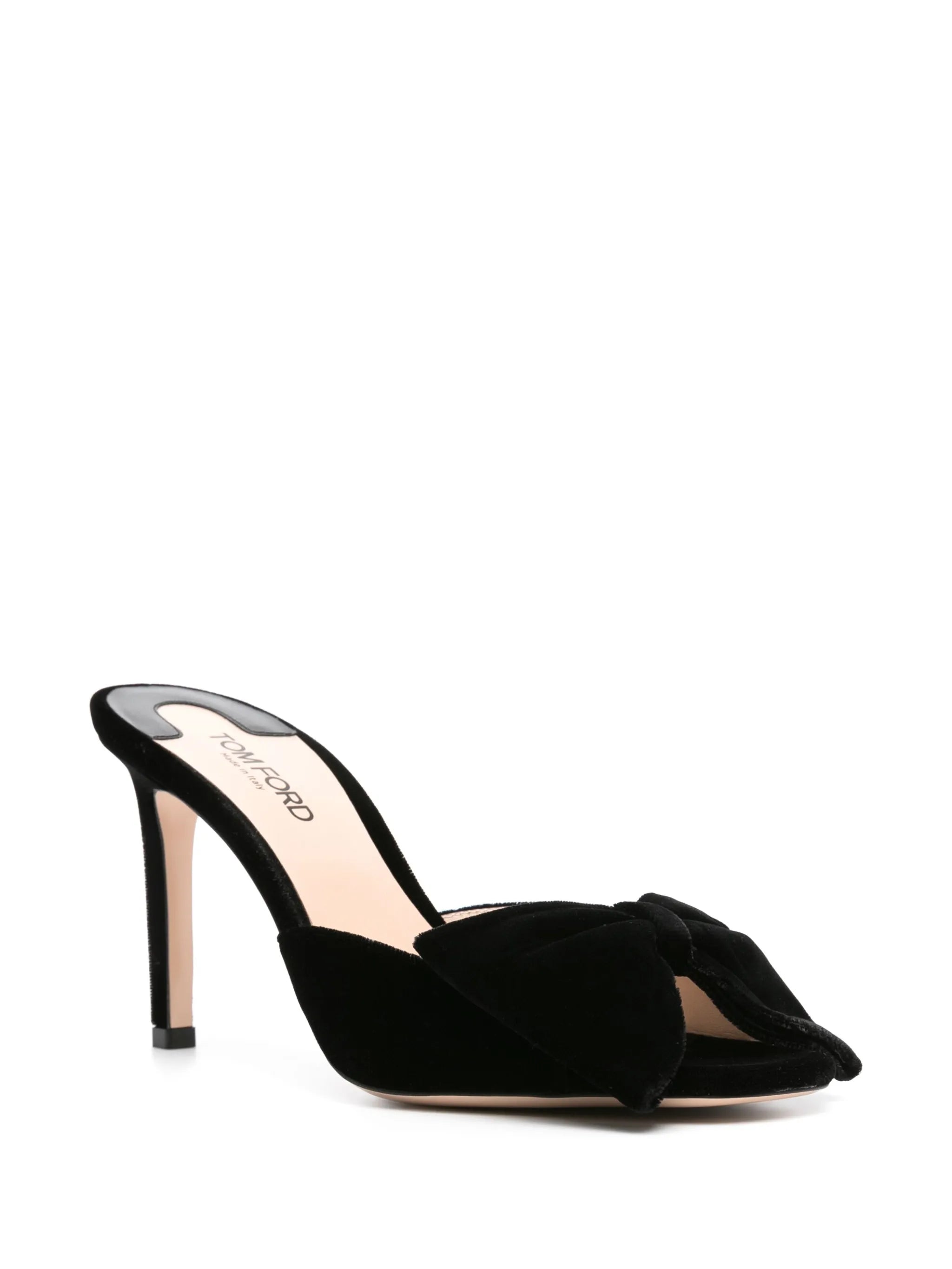 Brigitte 85mm velvet mules