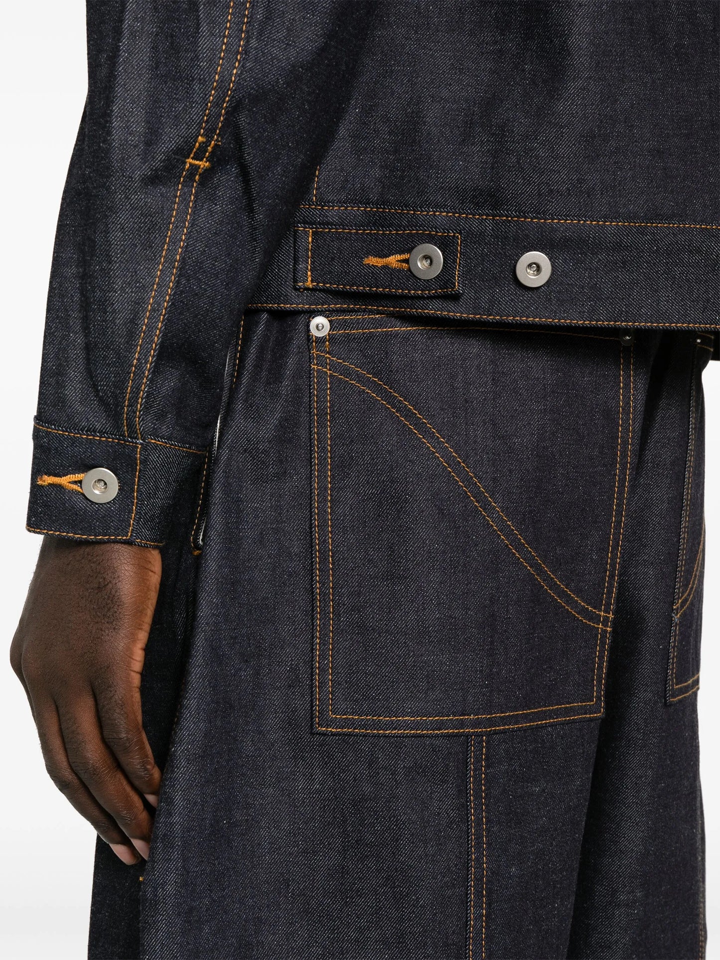 seam-detail wide-leg jeans