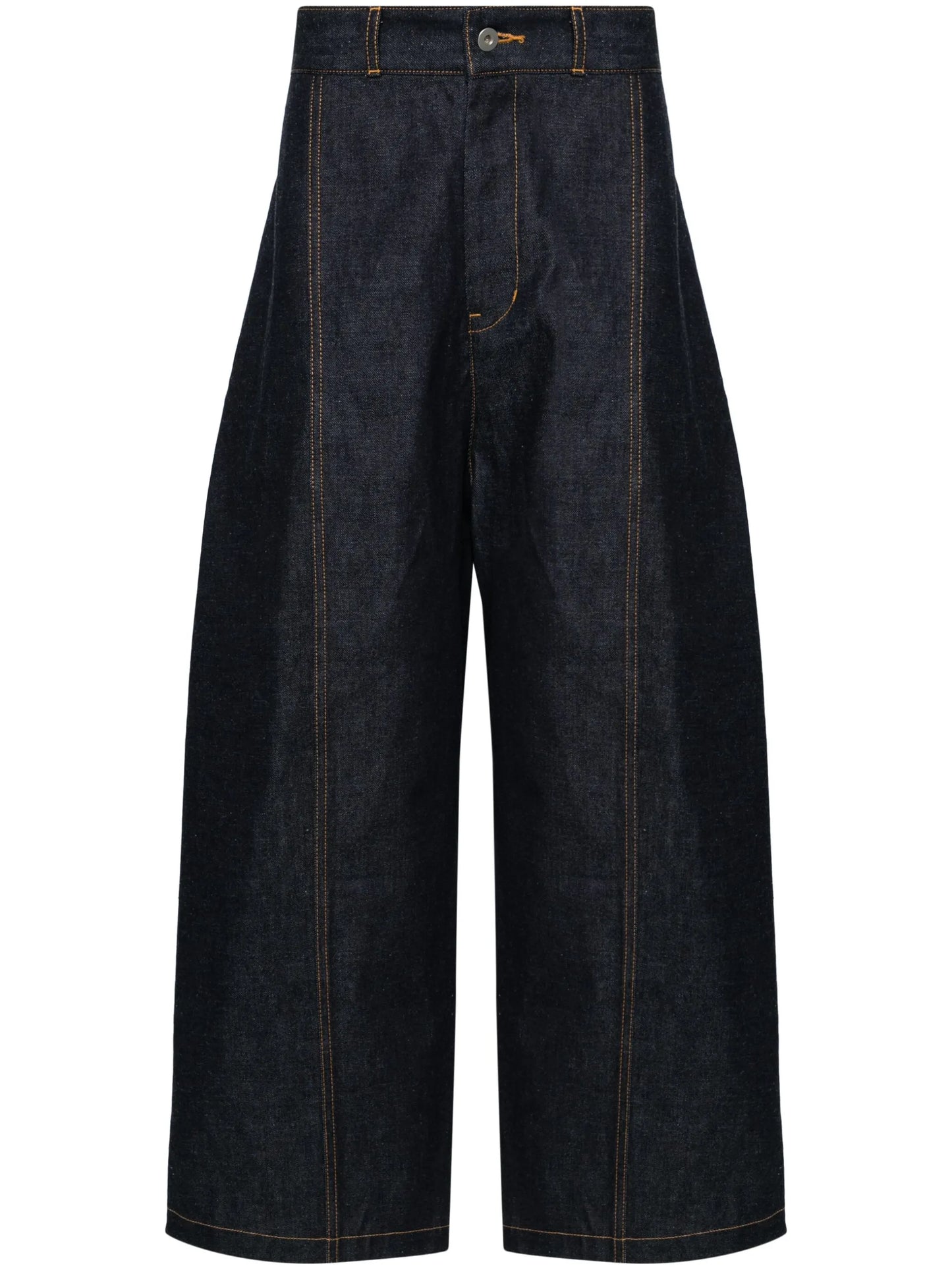 seam-detail wide-leg jeans