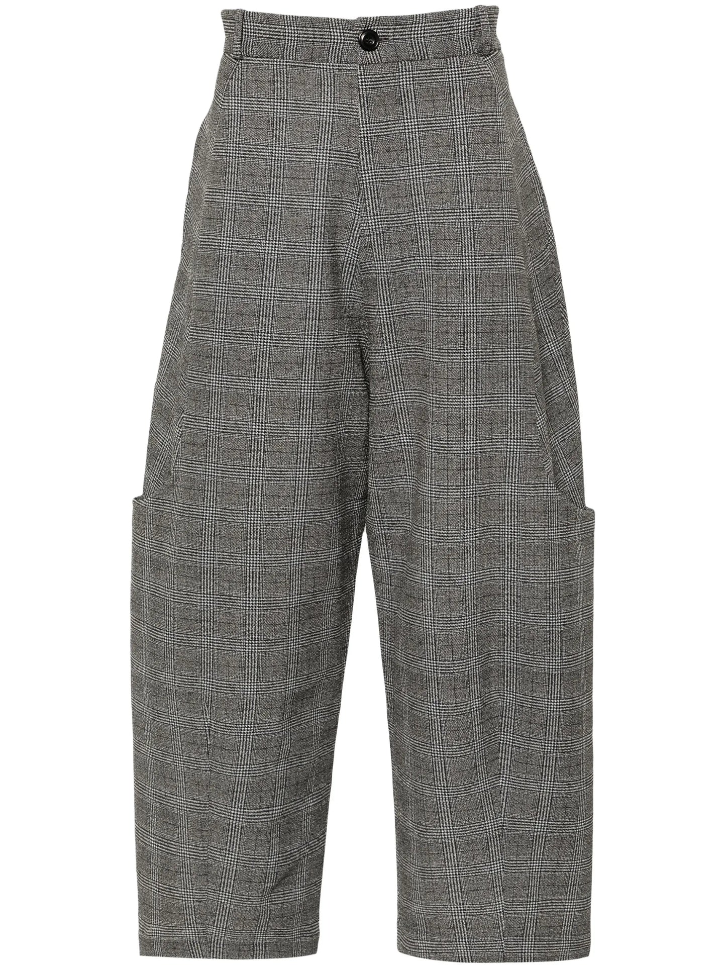 Malay mid-rise wide-leg trousers