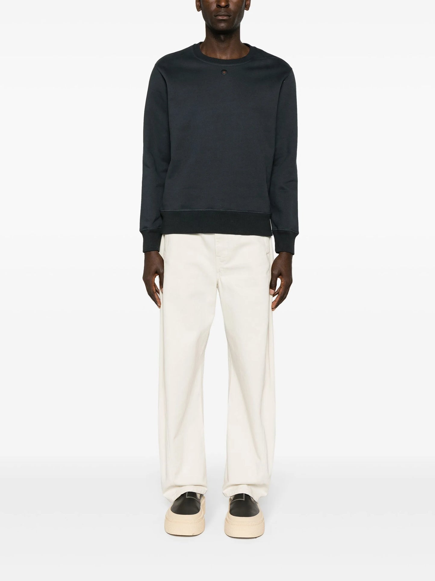 Hole cotton sweatshirt