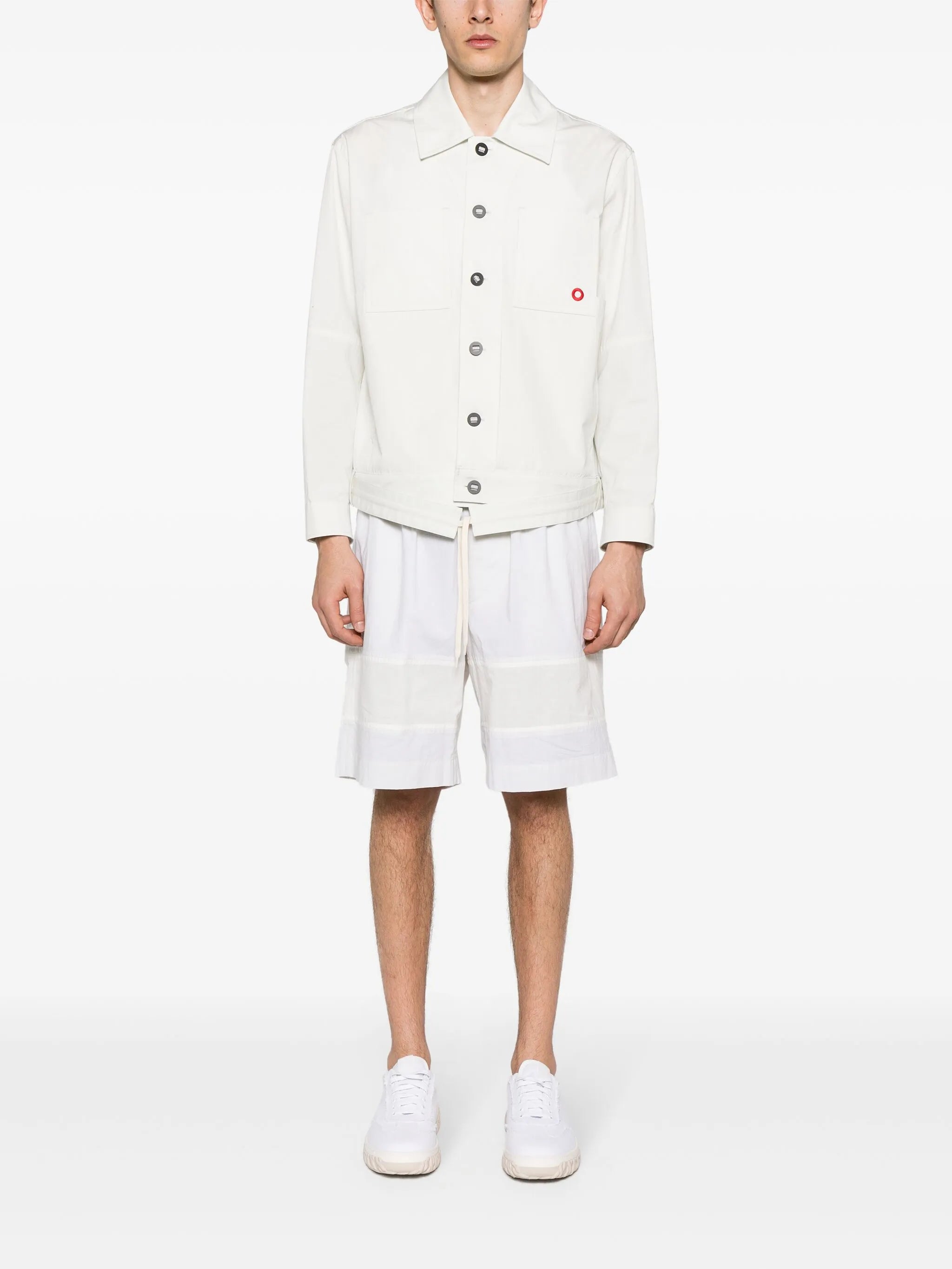 Barrel cotton bermuda shorts