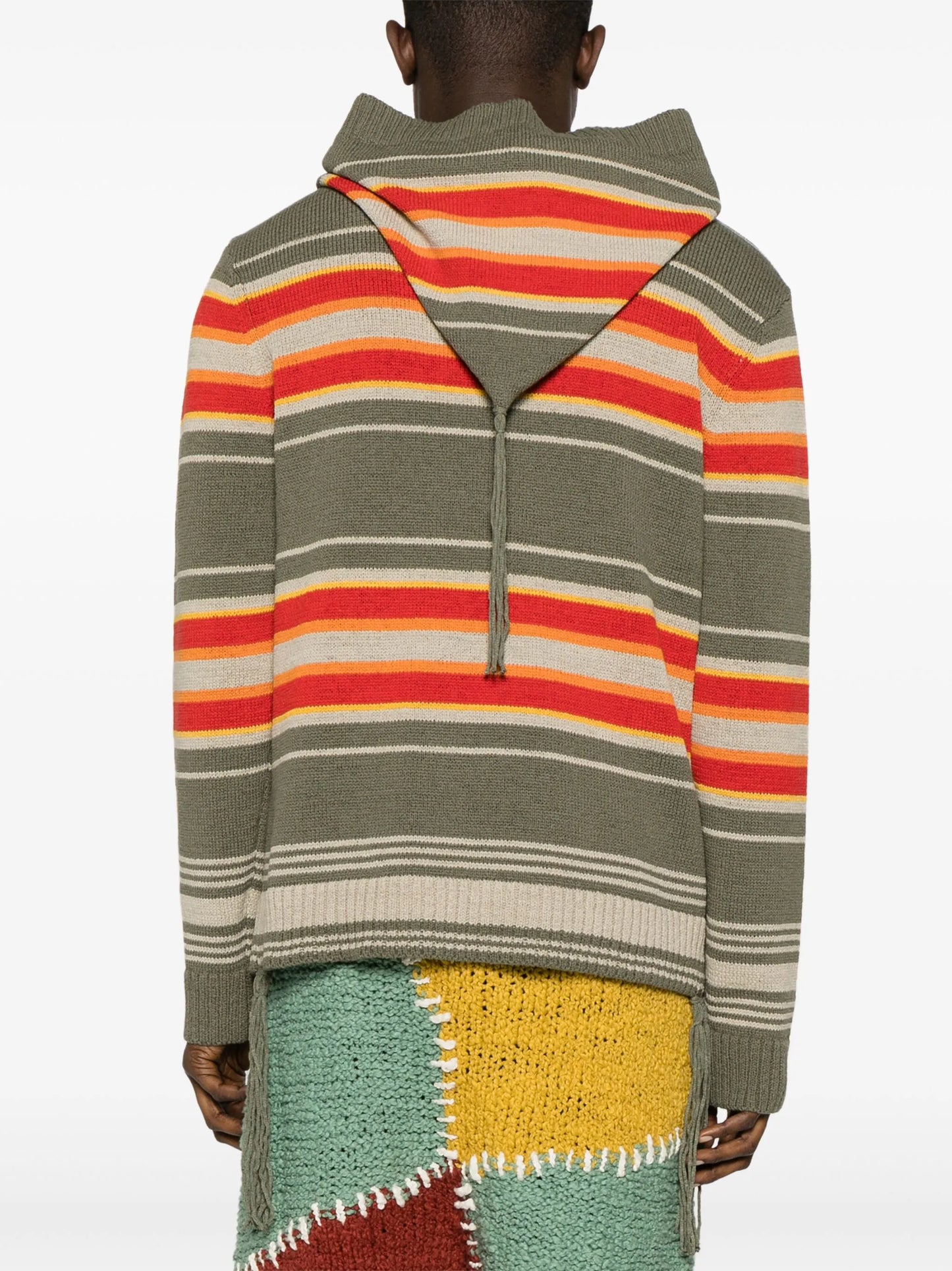 hooded striped jumper