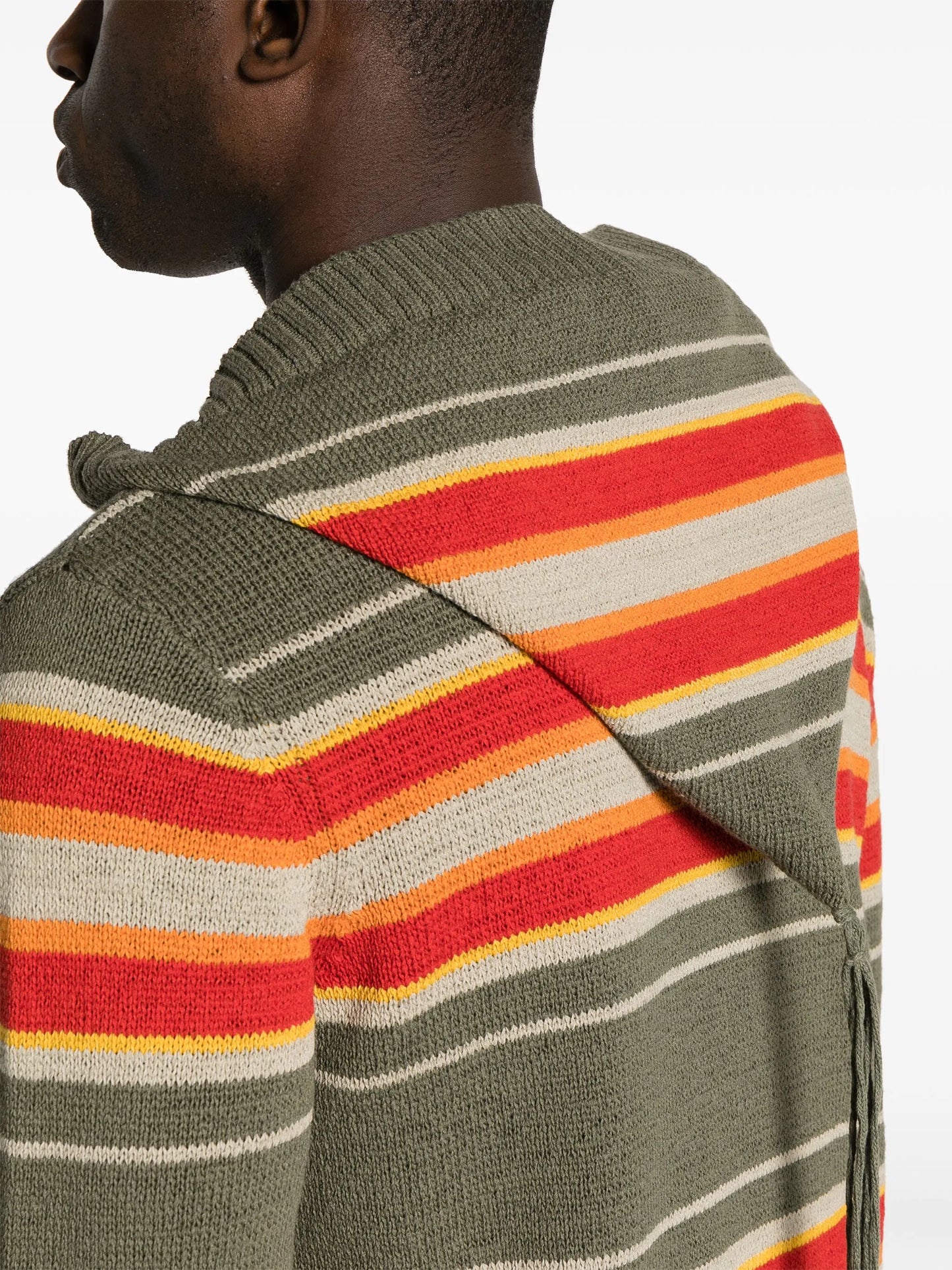 hooded striped jumper