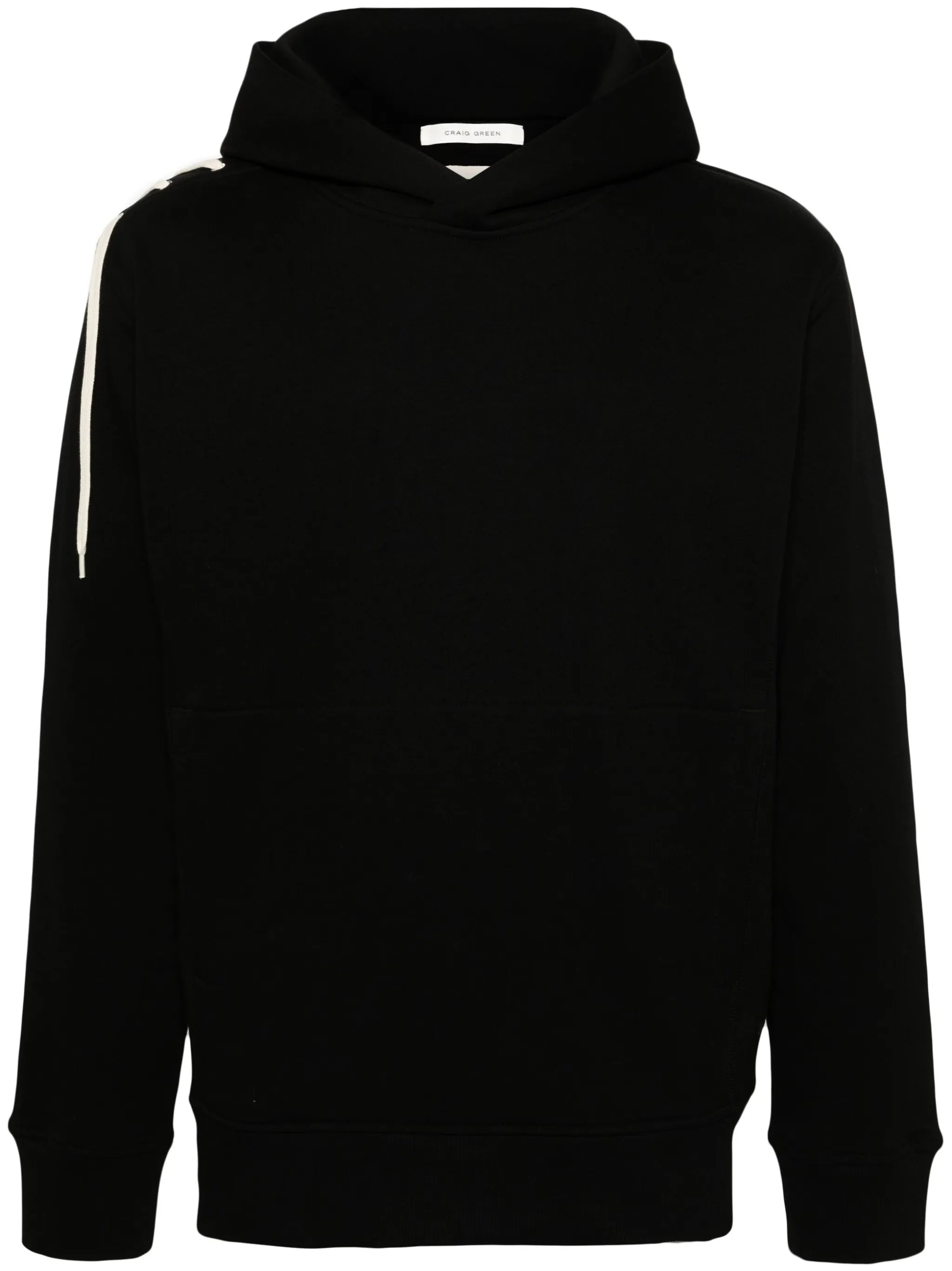 laced-up cotton hoodie