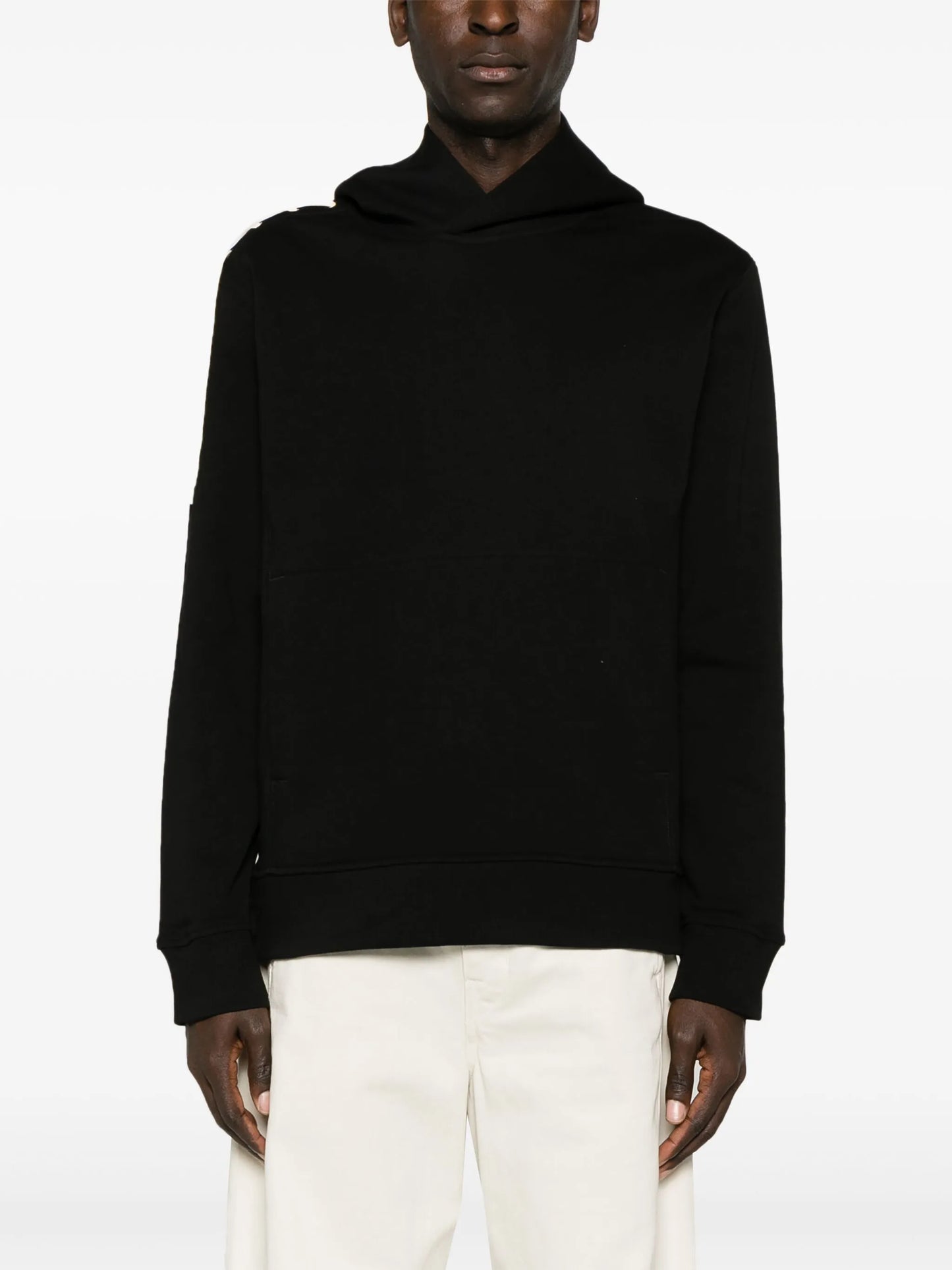 laced-up cotton hoodie
