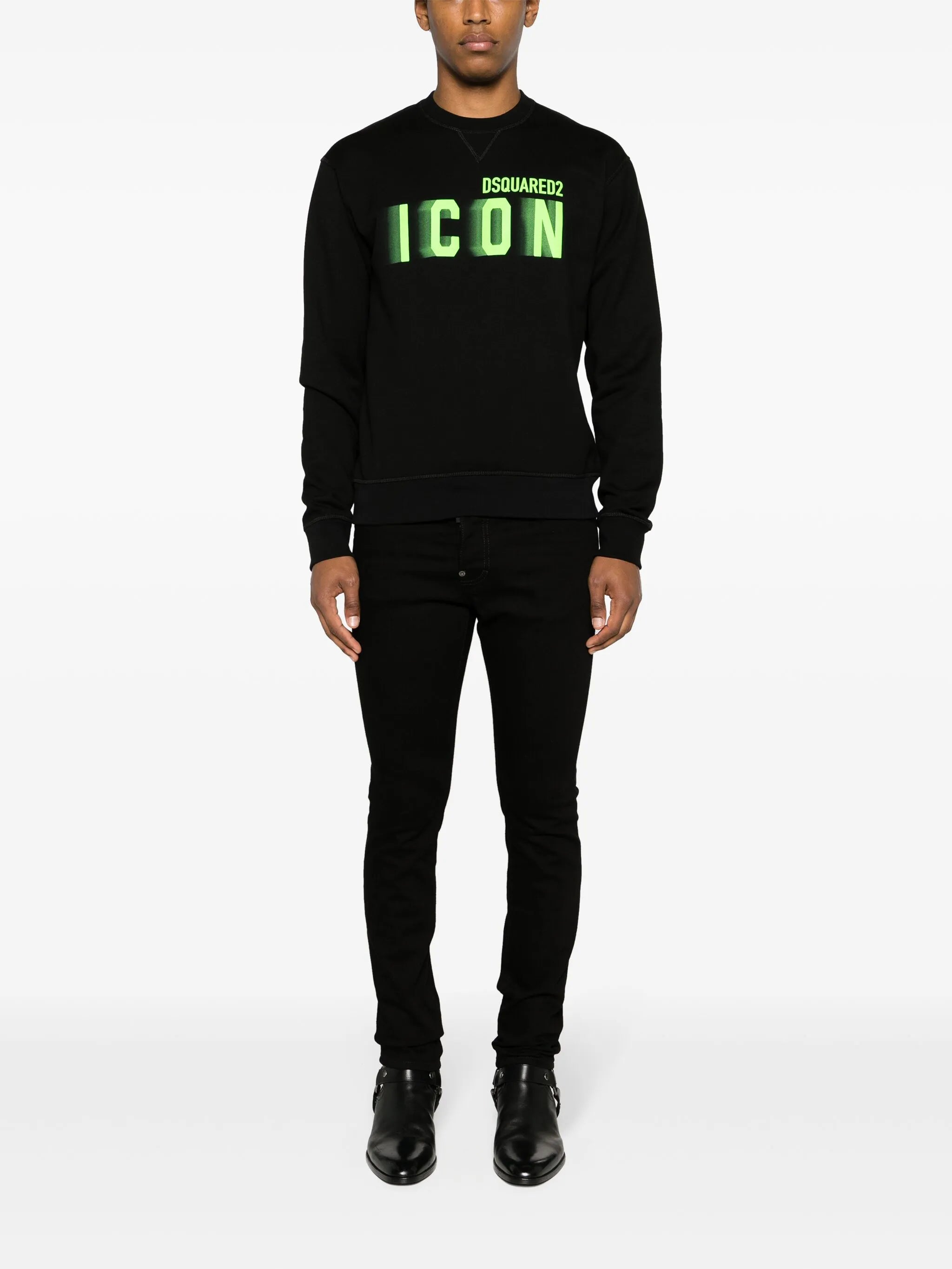 Icon-print cotton sweatshirt