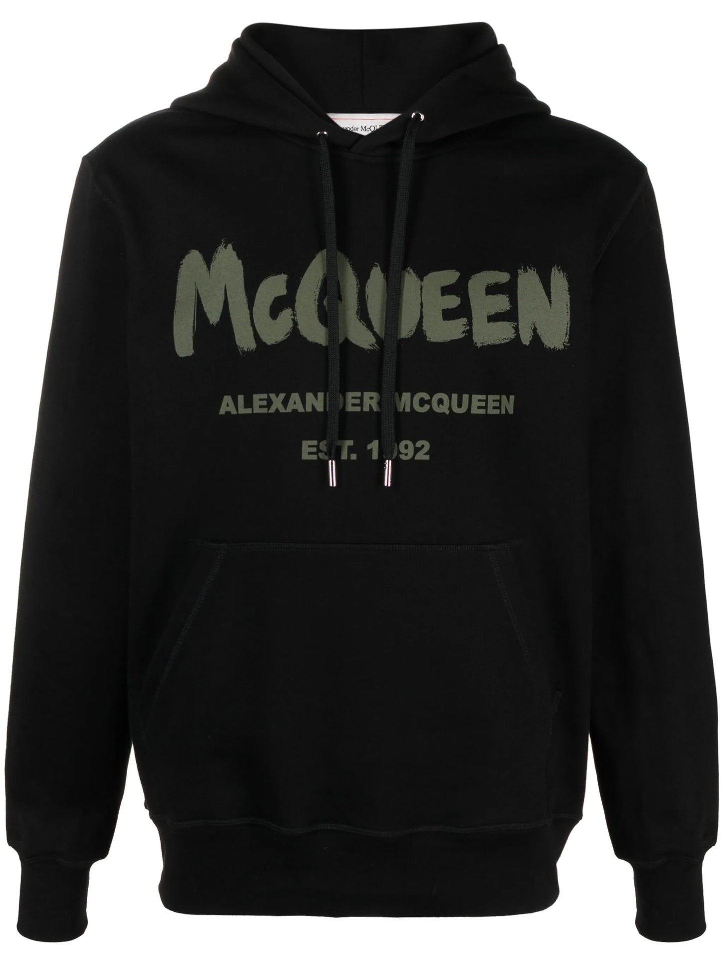 Graffiti logo-print cotton hoodie