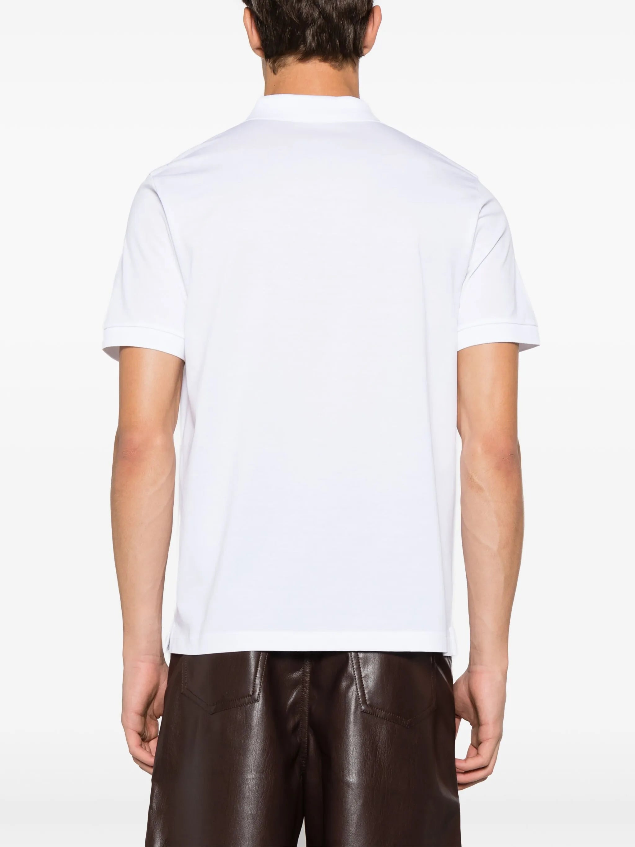 triangle-logo cotton polo shirt