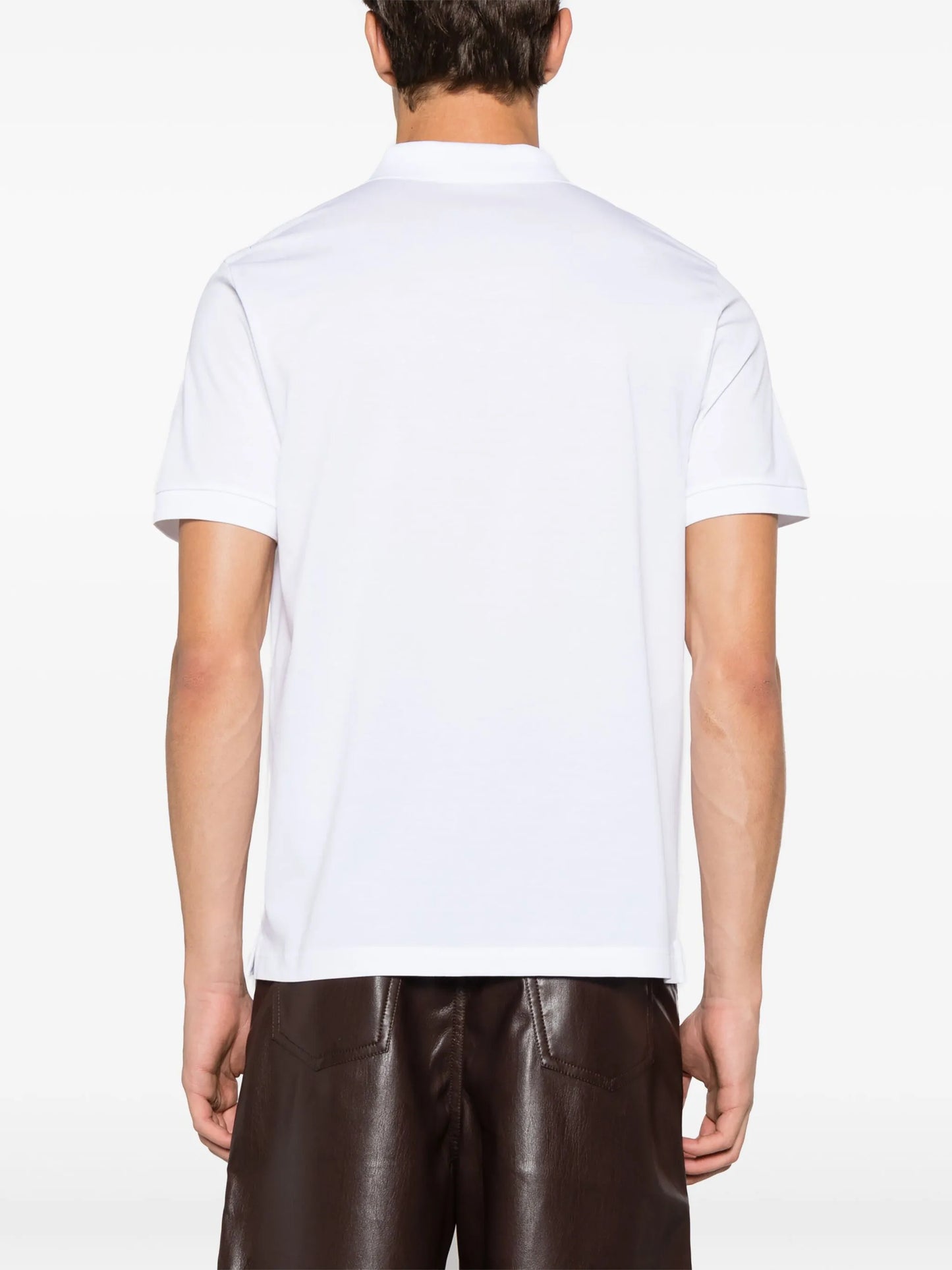 triangle-logo cotton polo shirt