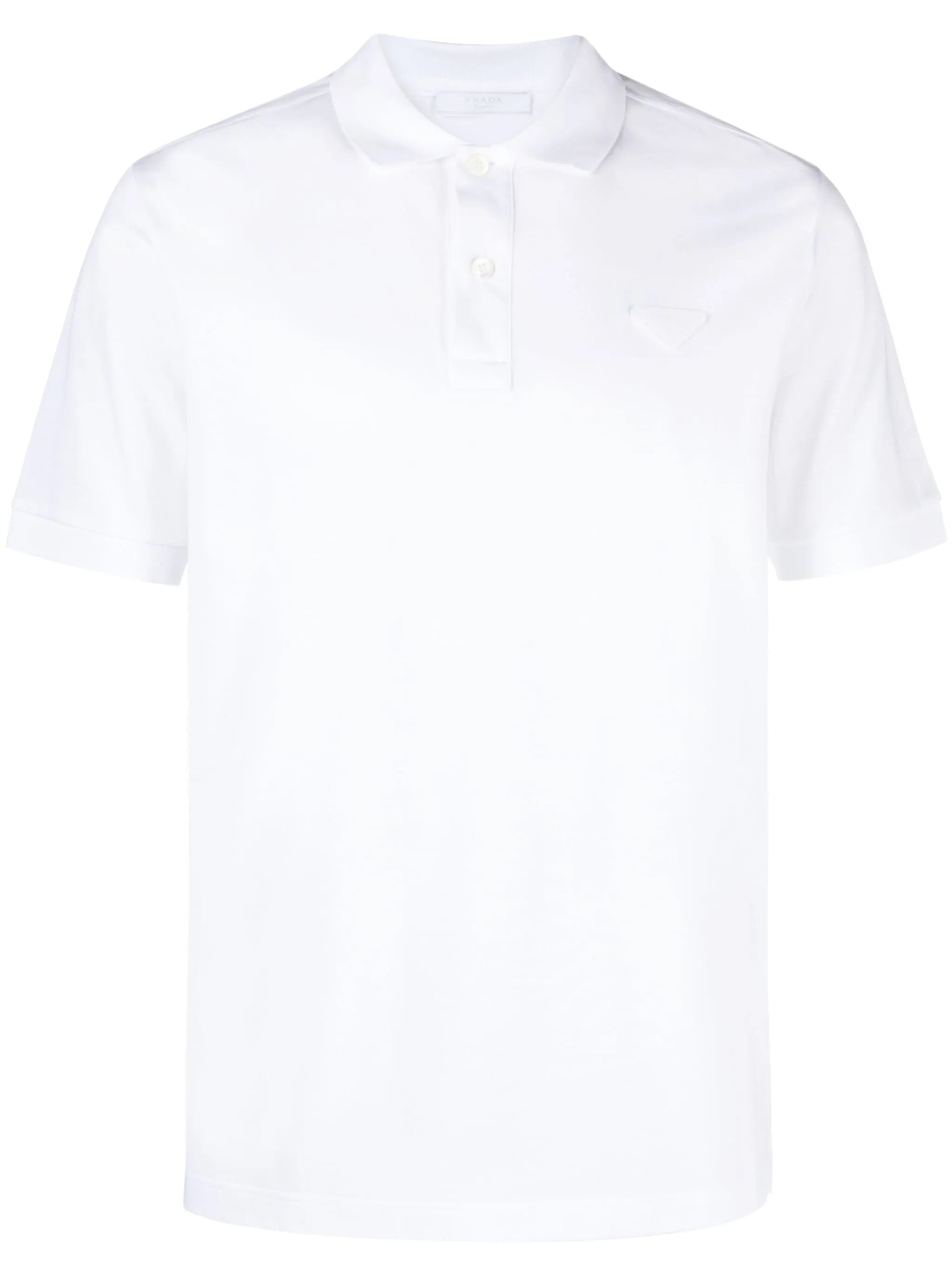 triangle-logo cotton polo shirt