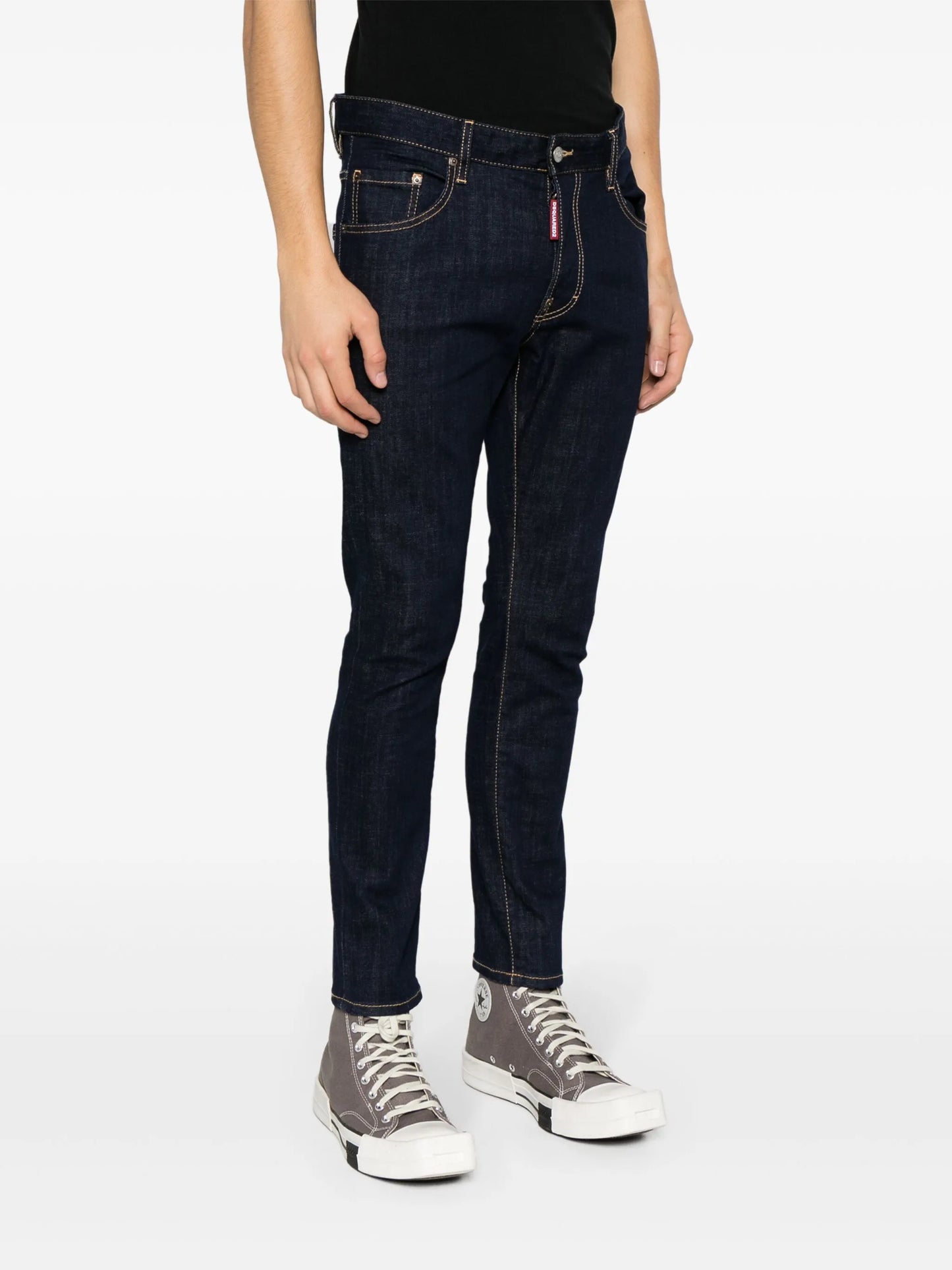mid-rise skinny jeans