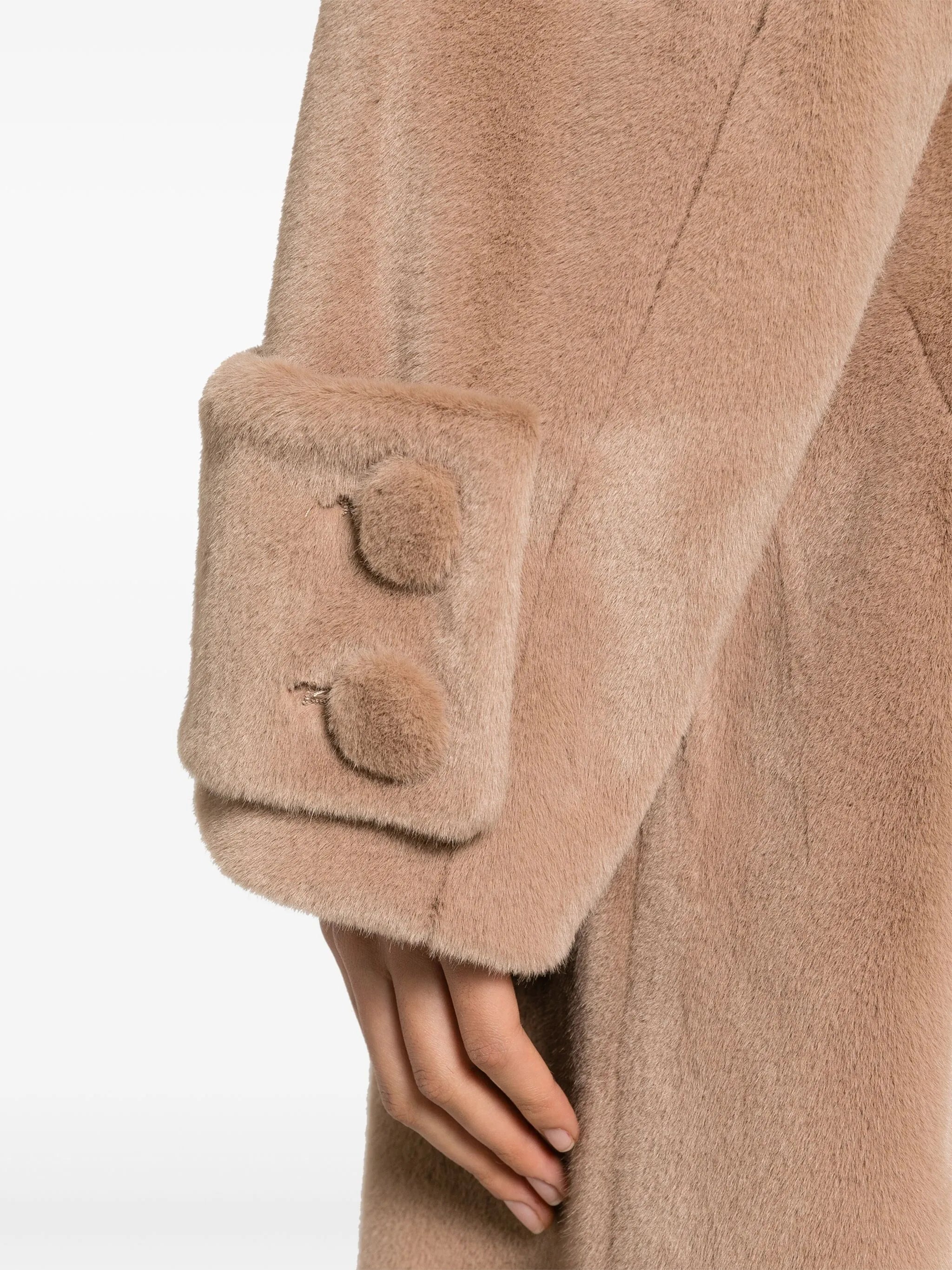 Tillie faux-fur trench coat