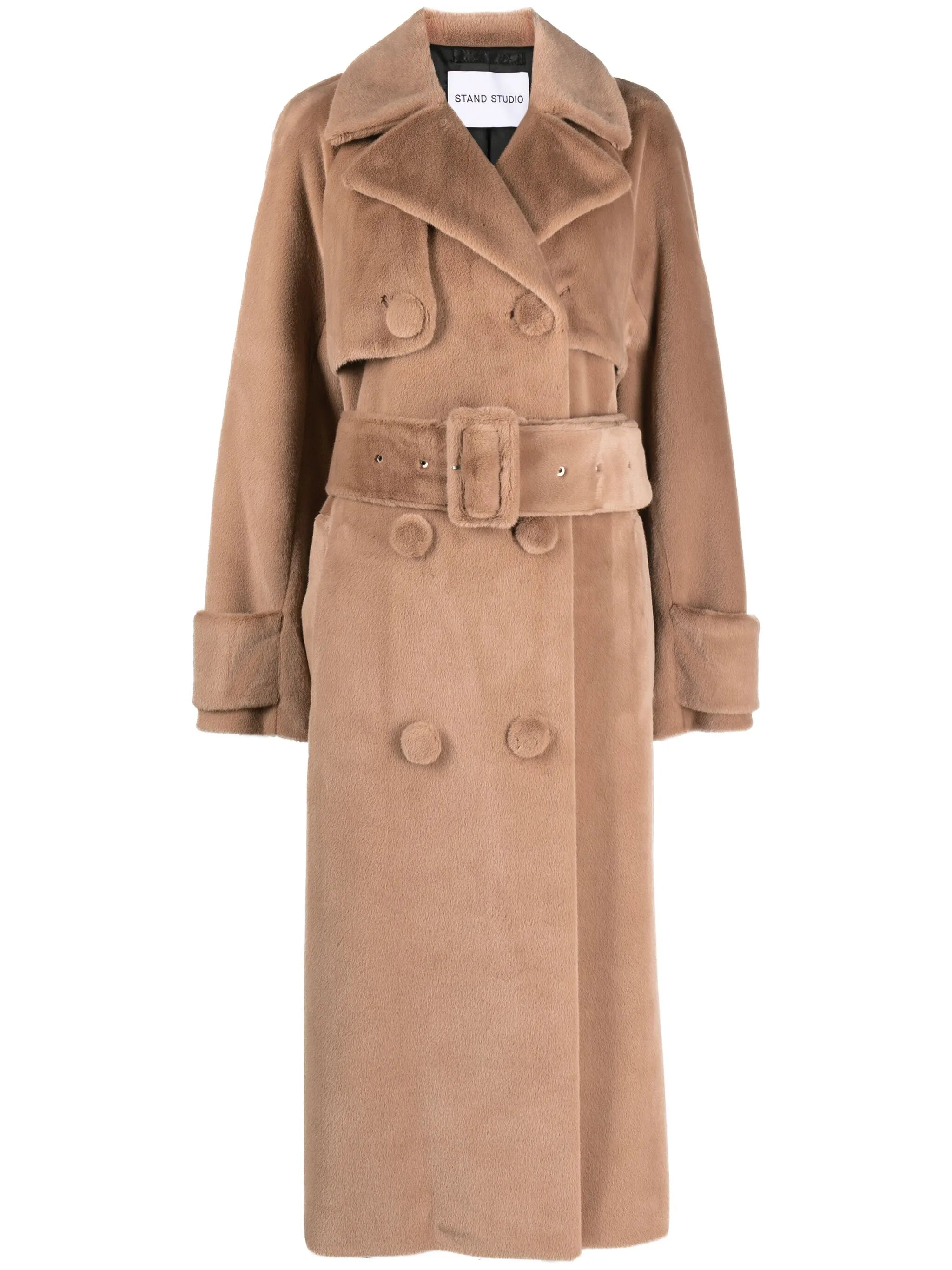 Tillie faux-fur trench coat