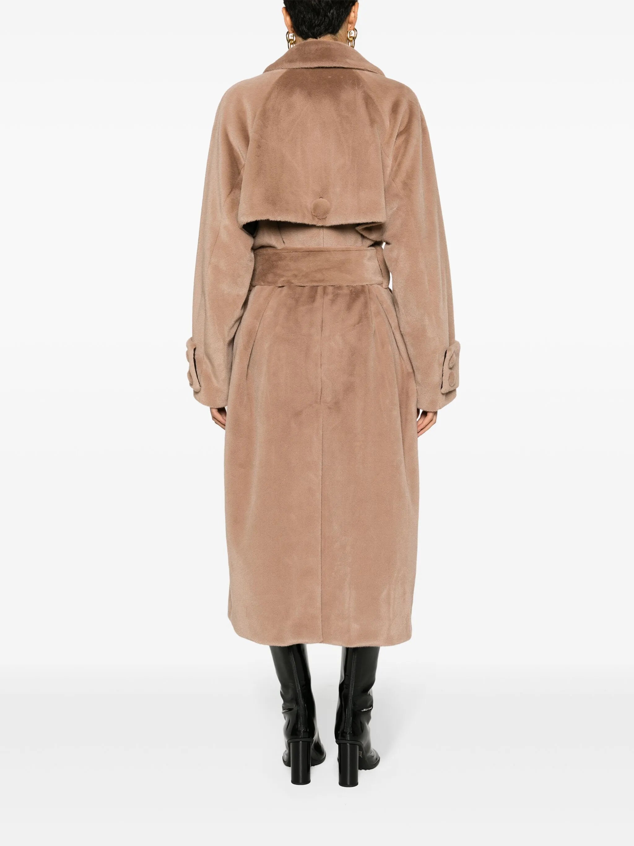 Tillie faux-fur trench coat