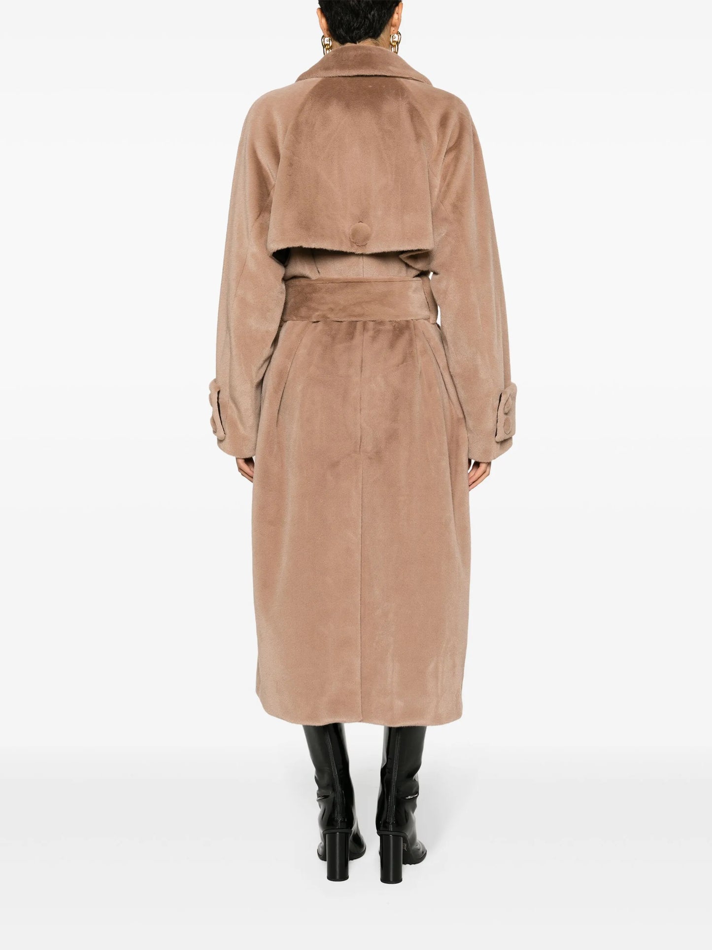 Tillie faux-fur trench coat