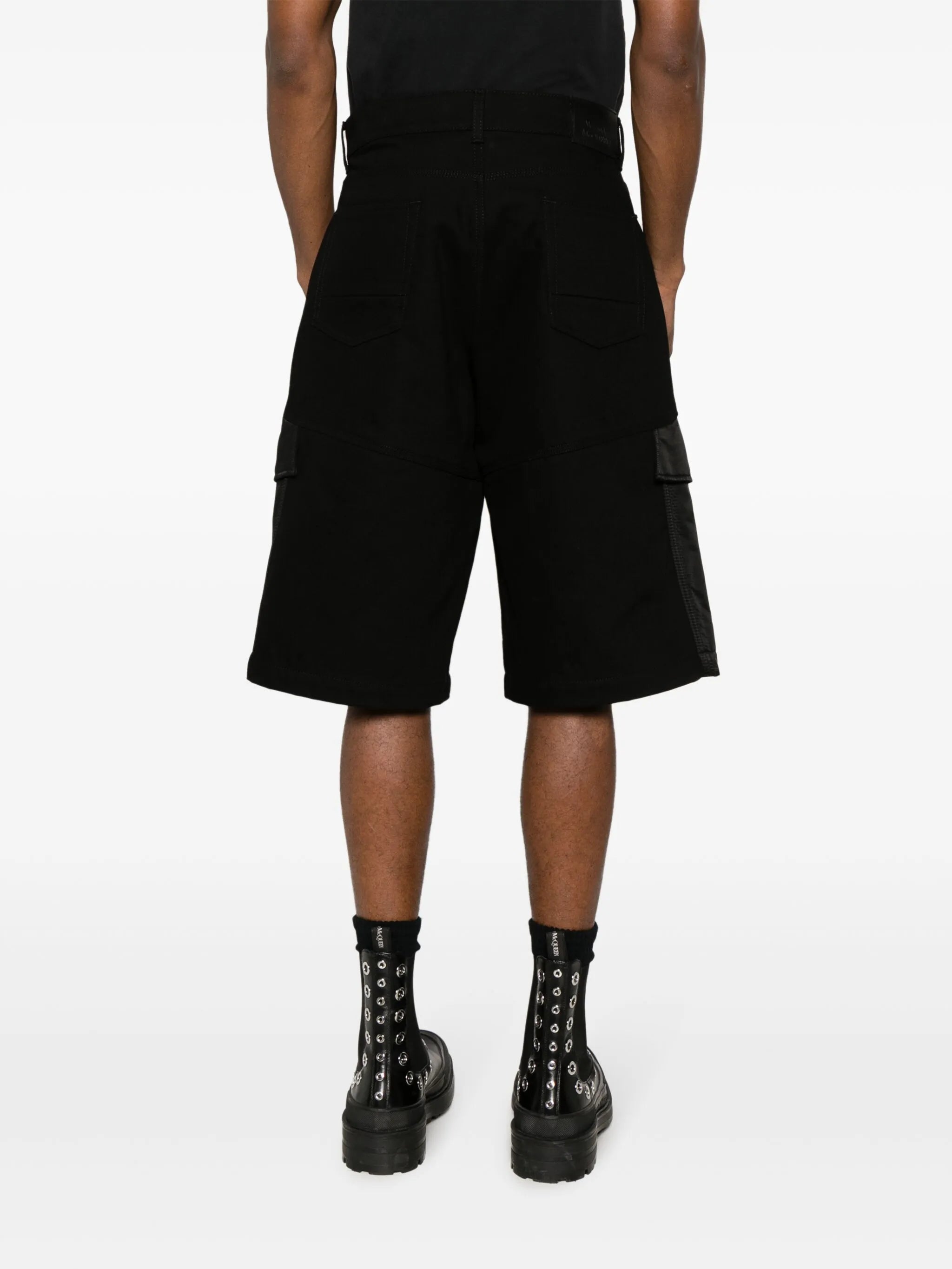 Hybrid denim cargo shorts