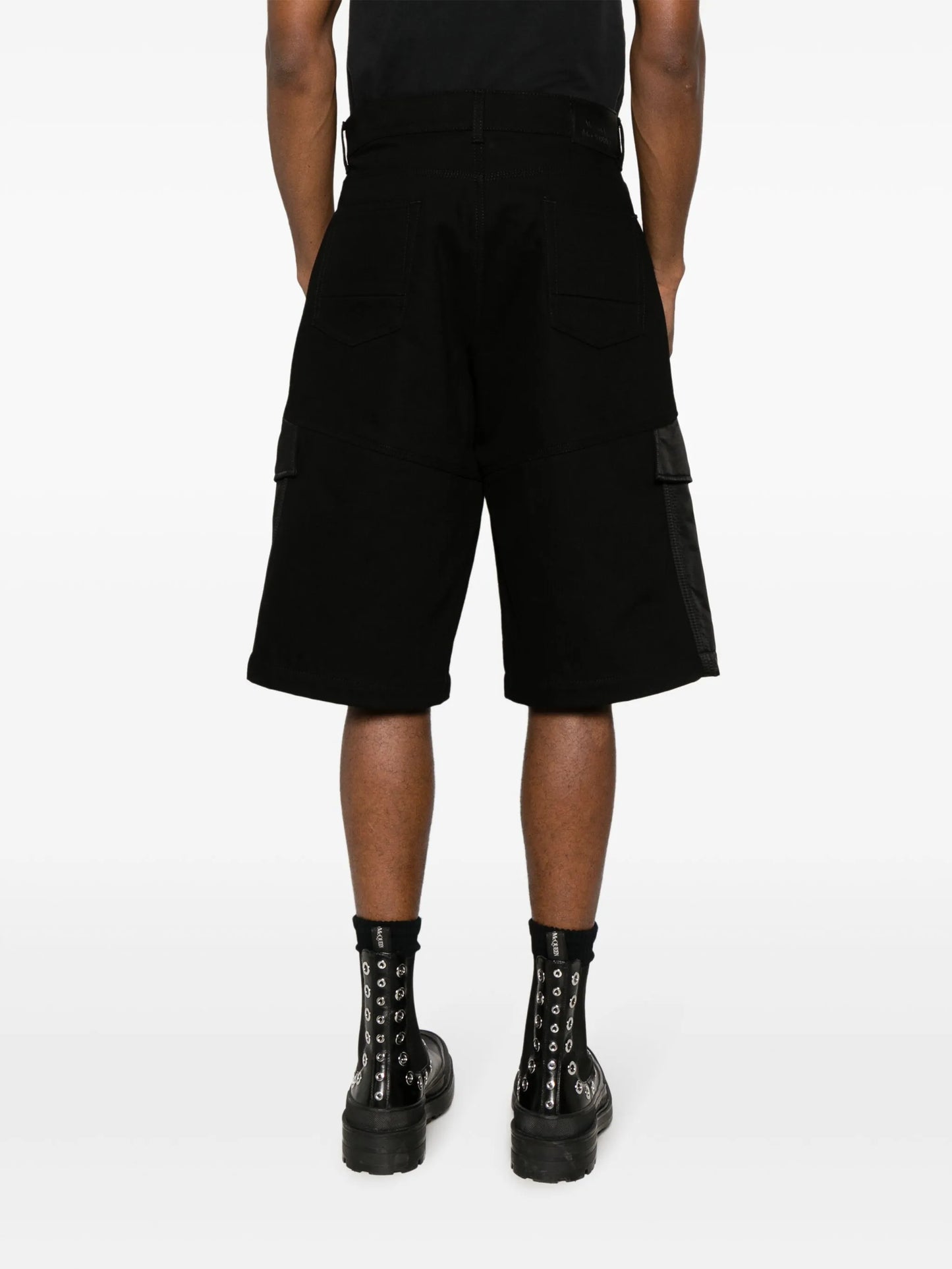 Hybrid denim cargo shorts
