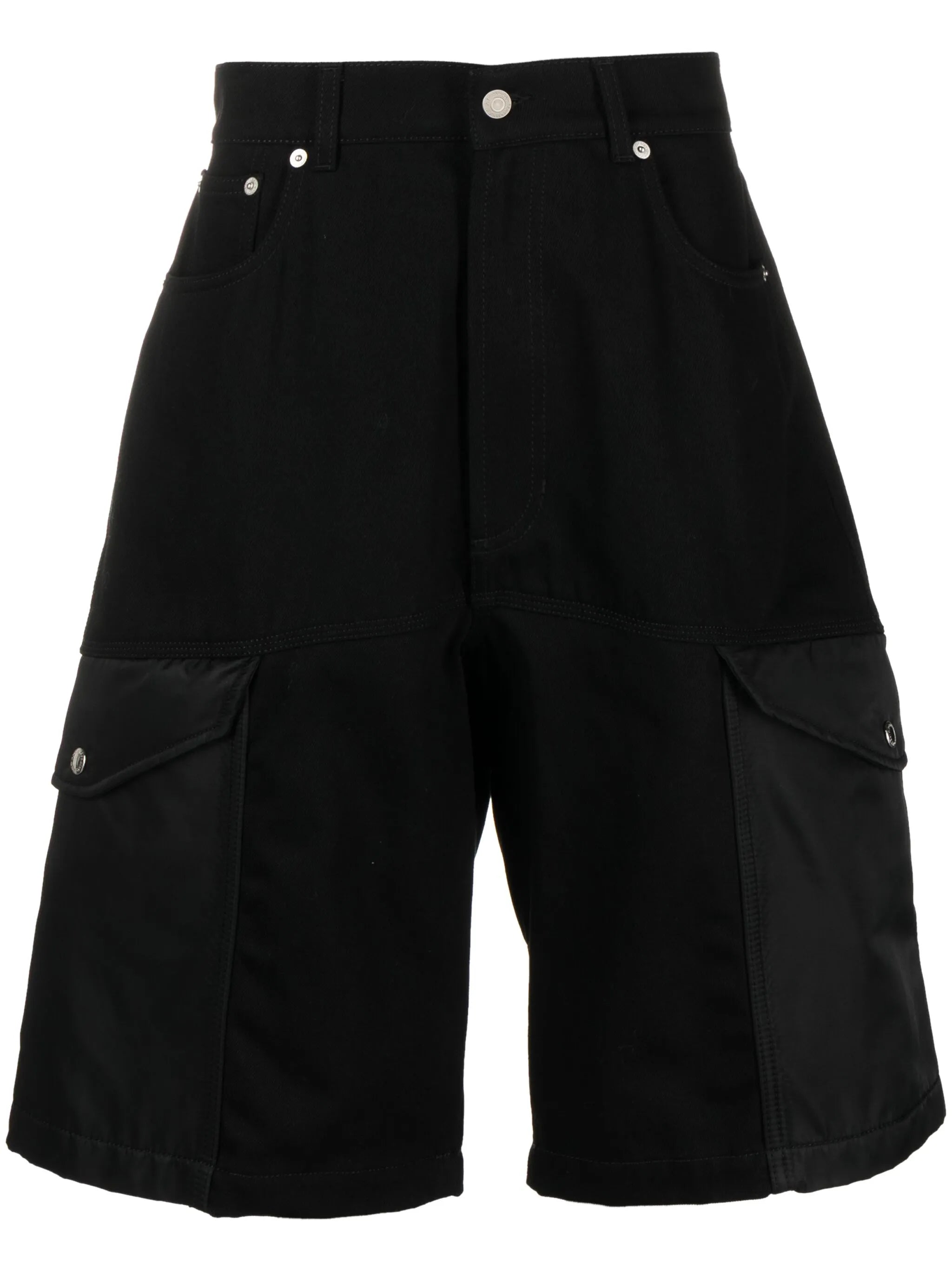 Hybrid denim cargo shorts