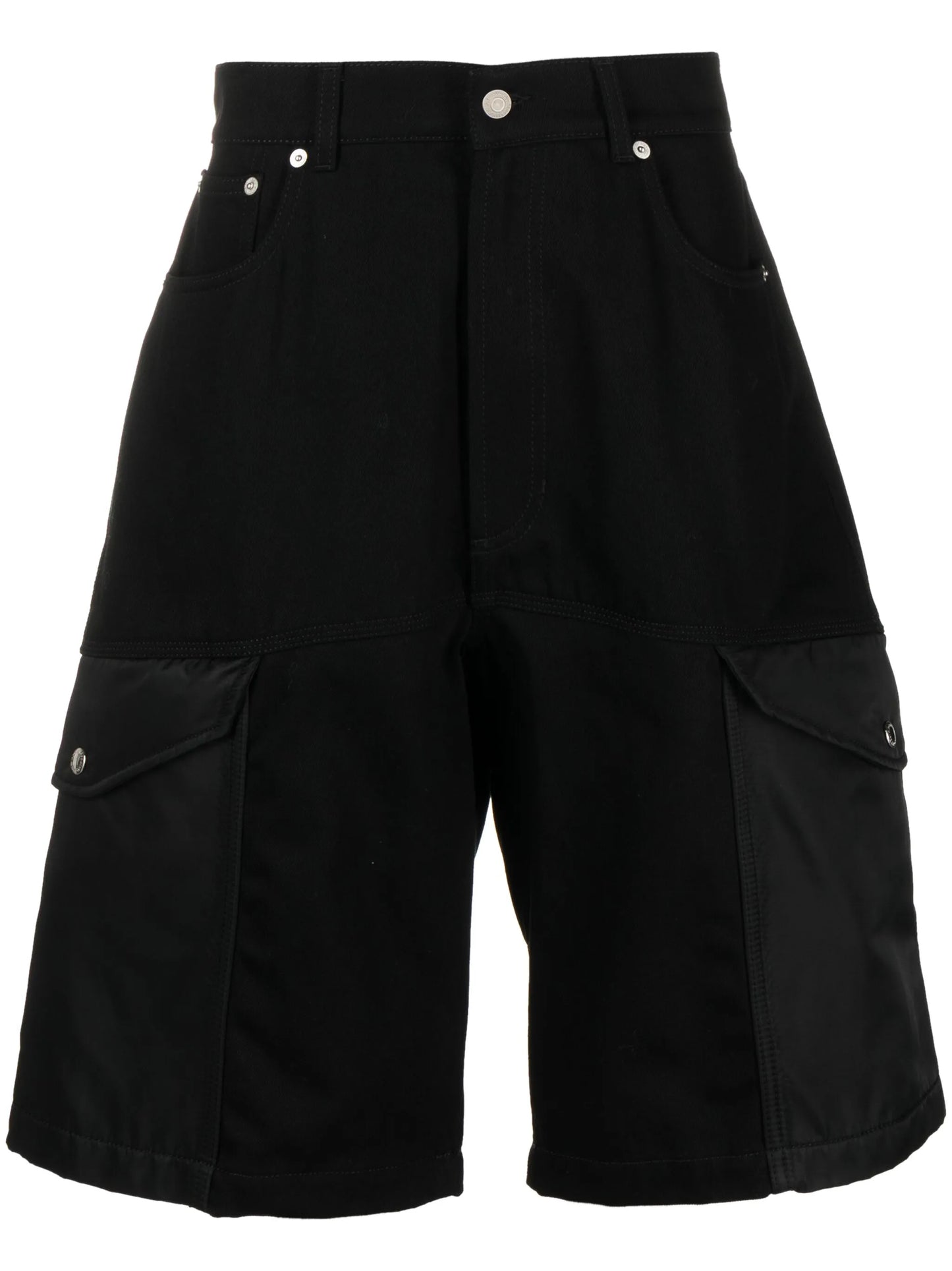Hybrid denim cargo shorts