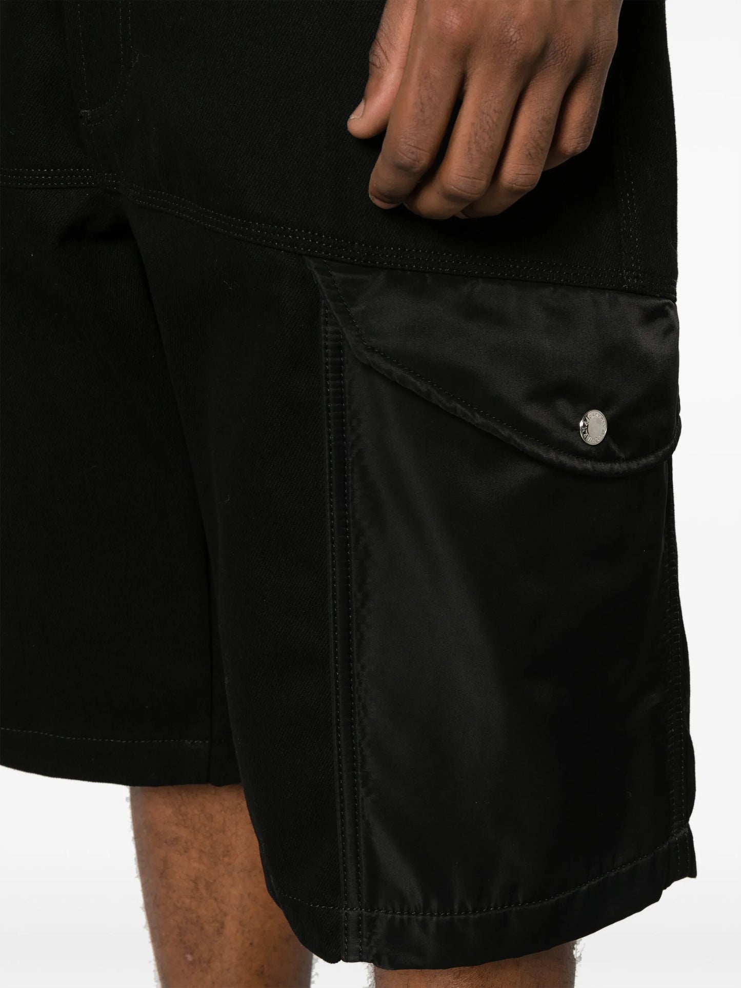 Hybrid denim cargo shorts