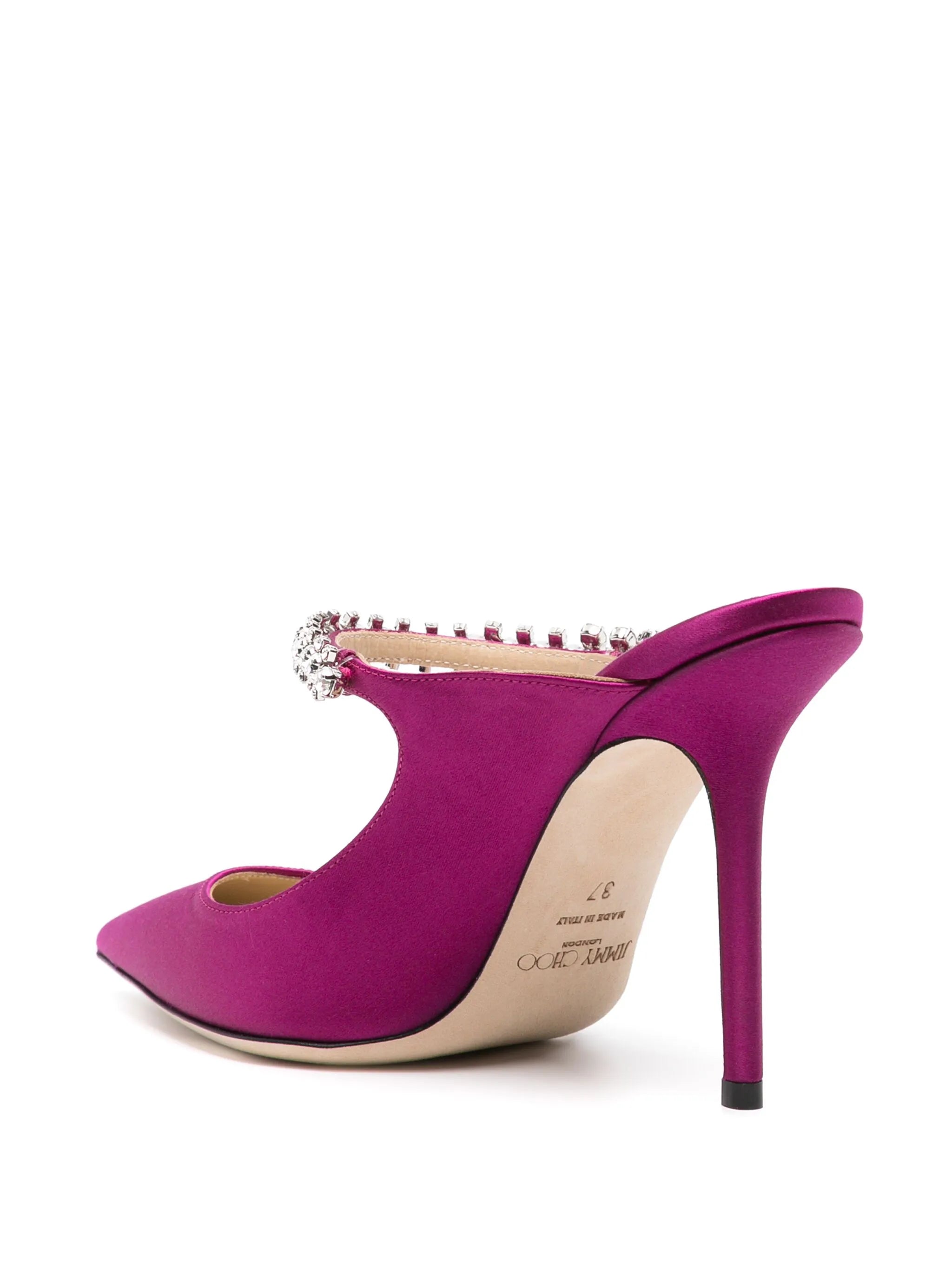Bing 100mm crystal-embellished mules