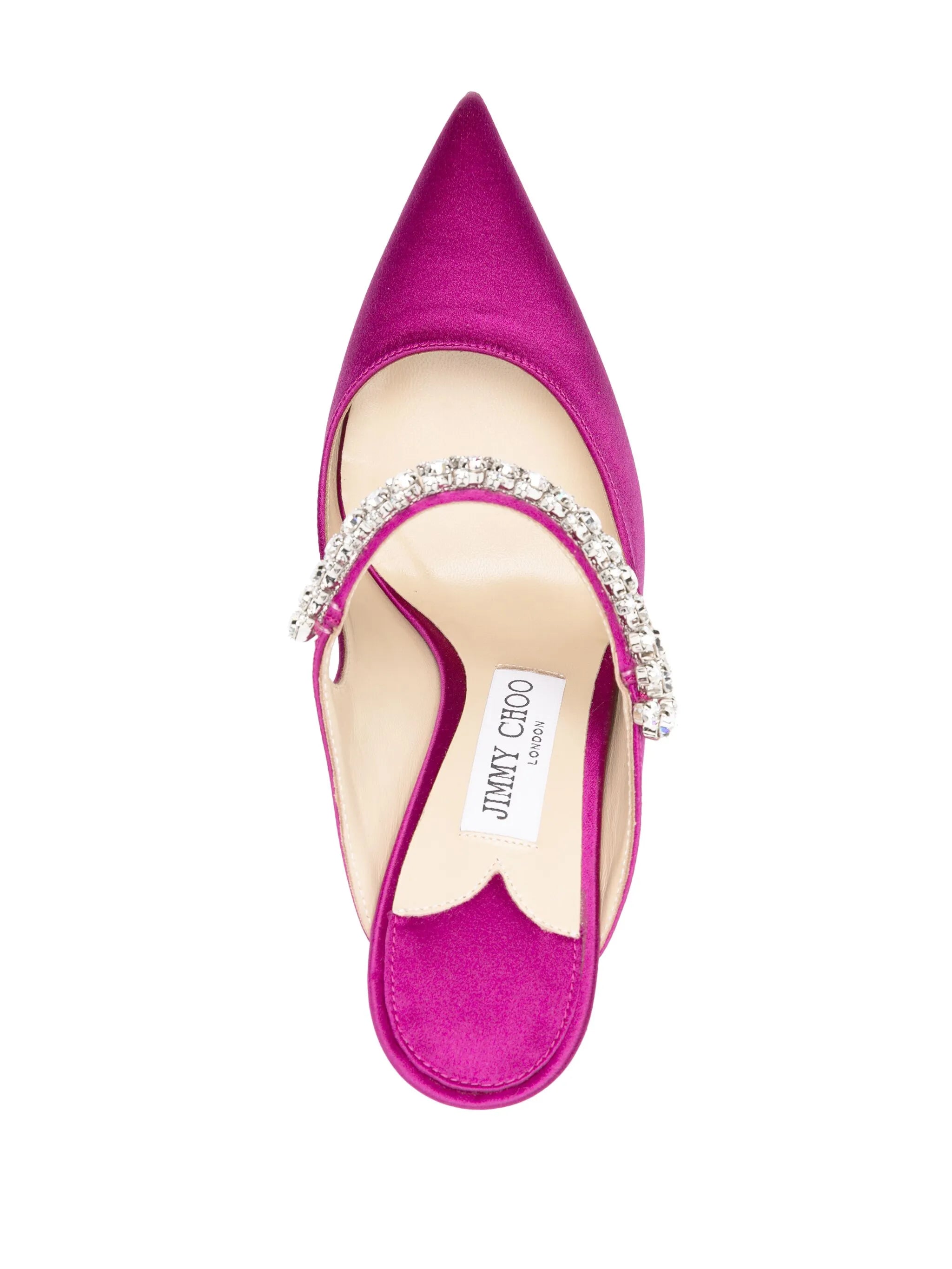 Bing 100mm crystal-embellished mules