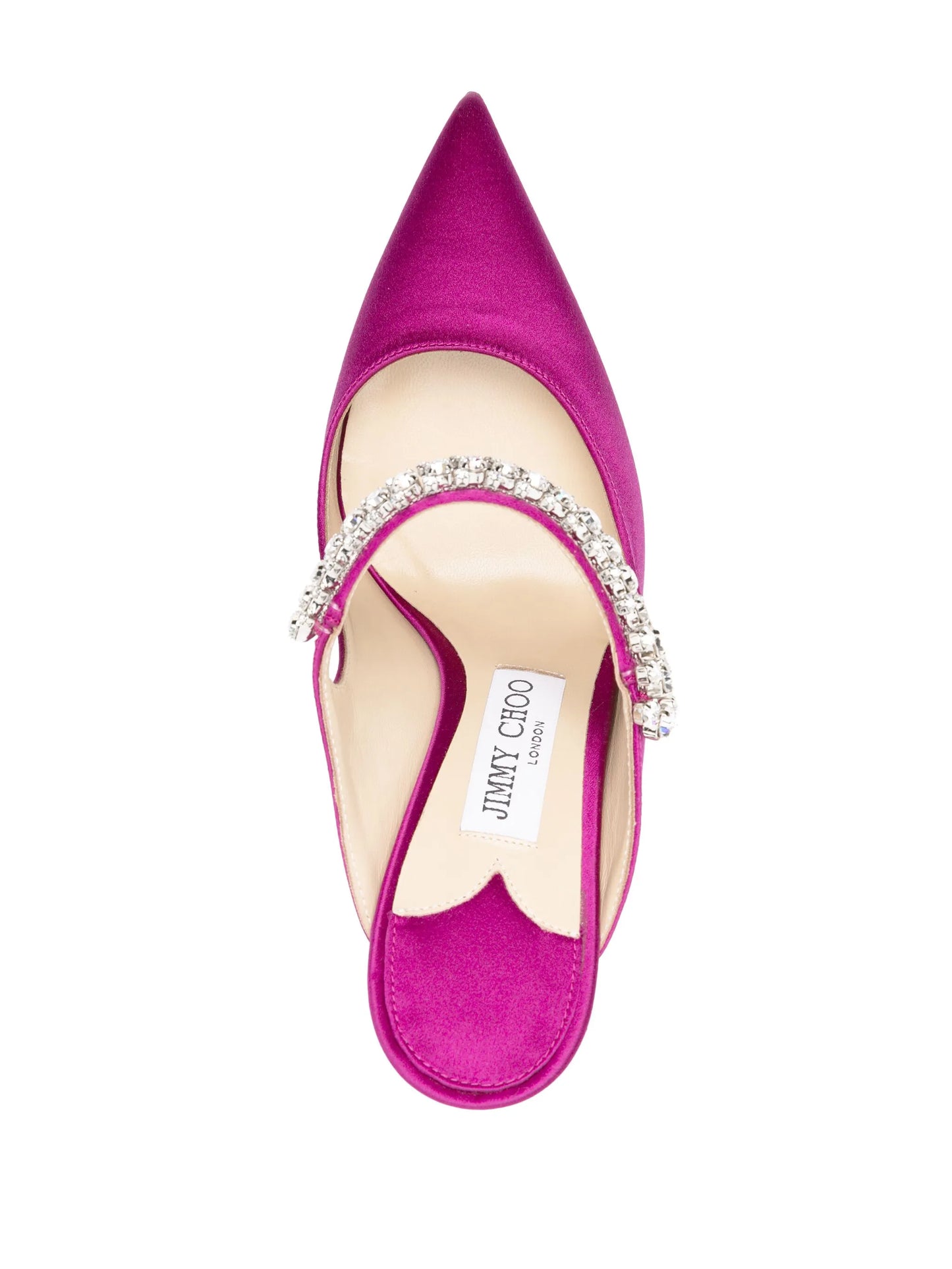 Bing 100mm crystal-embellished mules