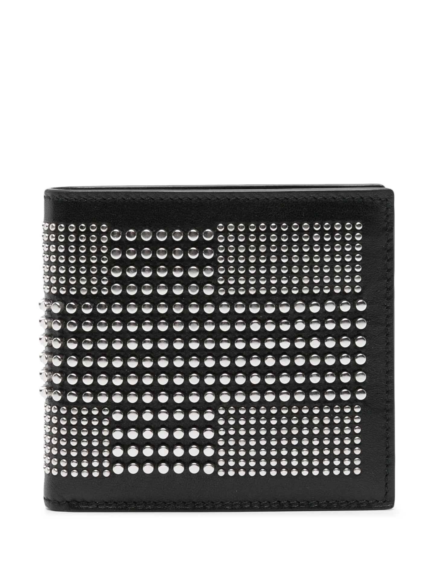 studded bi-fold leather wallet