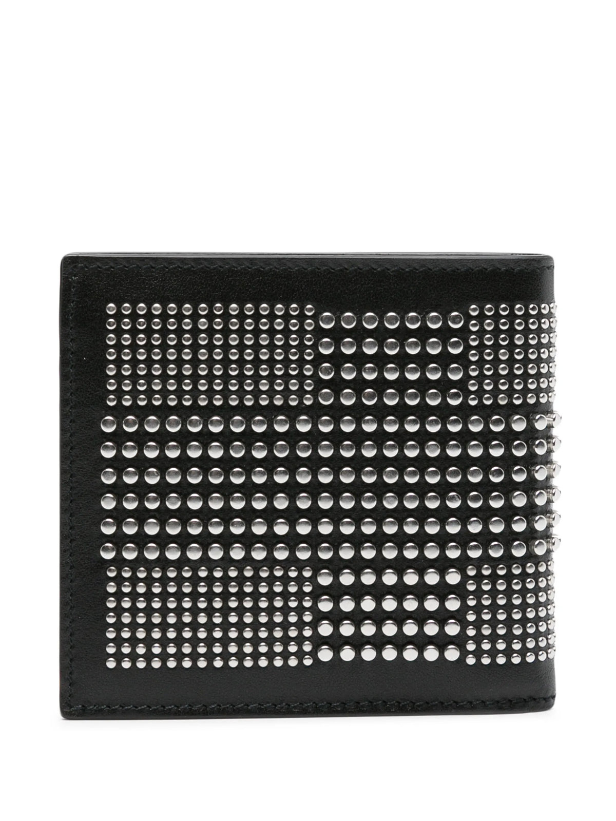 studded bi-fold leather wallet